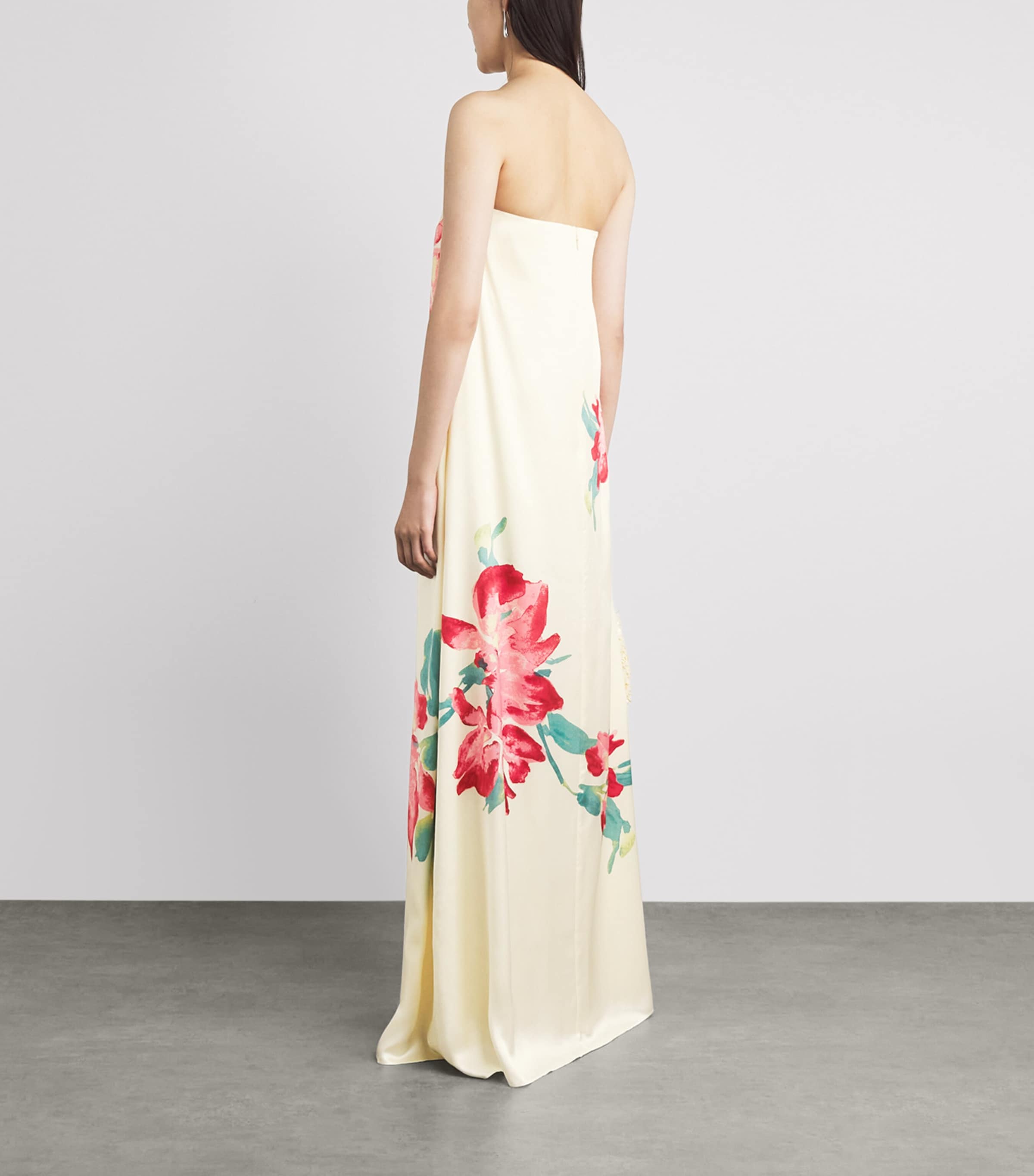 Rebecca Vallance Womens Silk Sunblush Bloom Maxi Dress Print Image 4