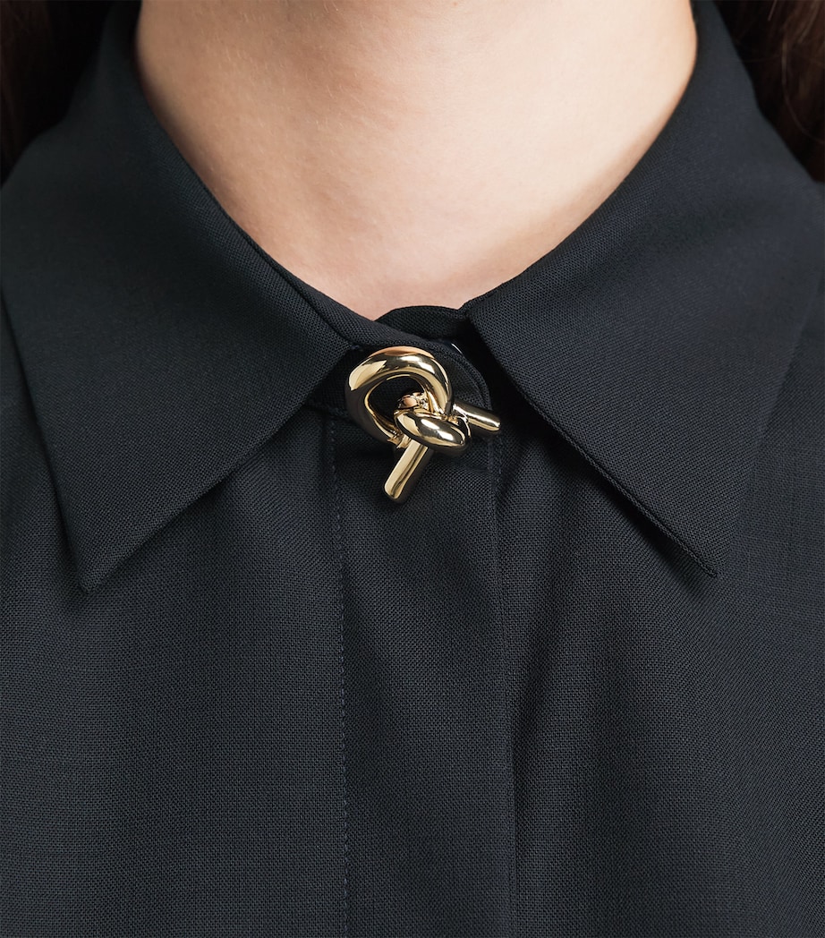 Fabiana Filippi Womens Merino-Blend Shirt Blu Notte Image 3