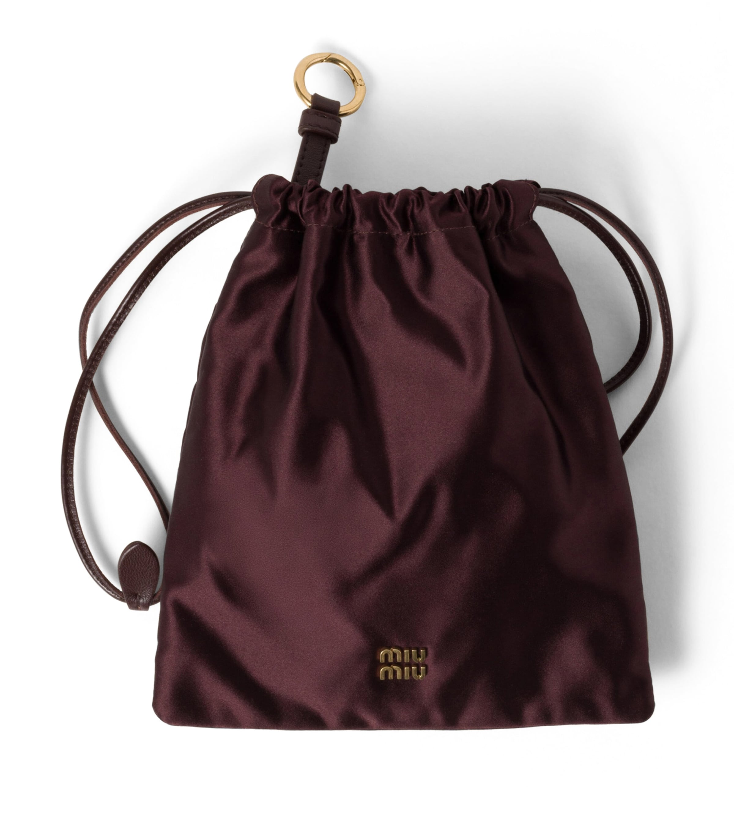 Miu Miu Brown Silk Duchesse Pouch | Harrods LT