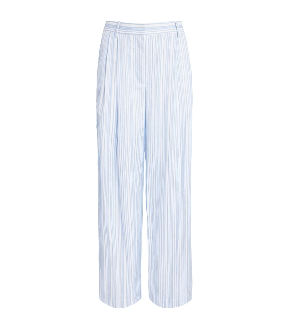 Simkhai Womens Wide-Leg Grace Trousers Blue Stripe Image 1