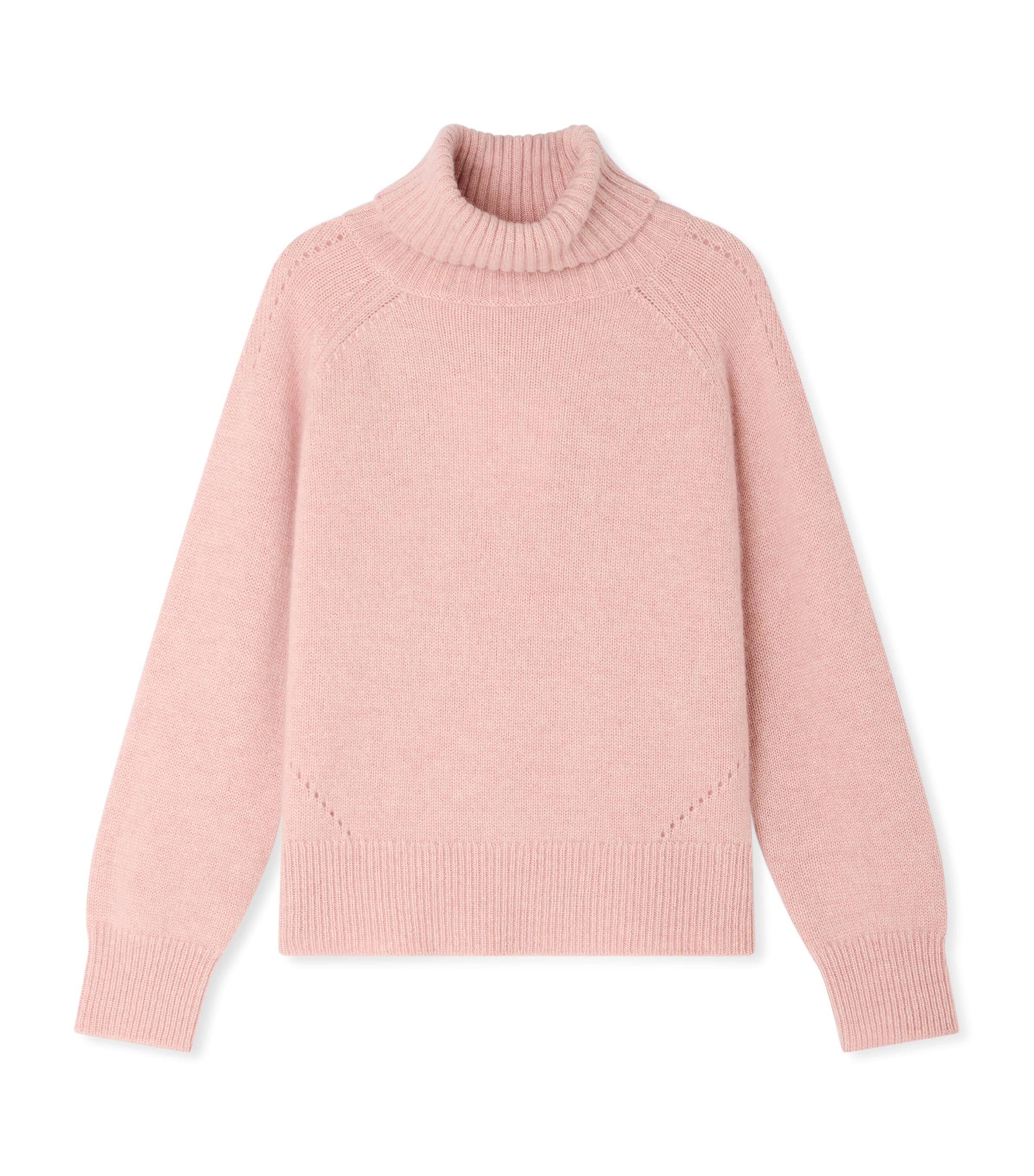 Bonpoint Wool-Cashmere Rollneck Sweater (4-8 Years) Rose Petale Image 1
