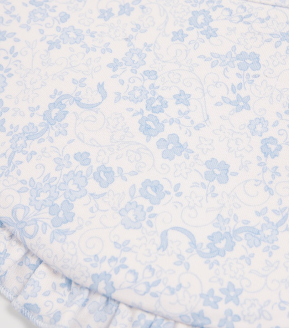 Cotton Old English Roses Bib K480LIGHT BLUE Image 3