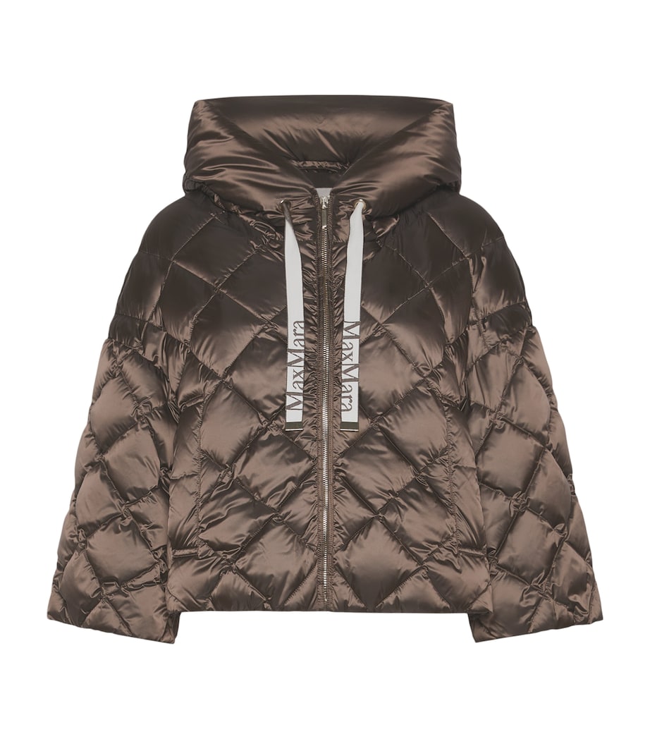 Max Mara Womens Down Quilted Jacket Brown Image 1