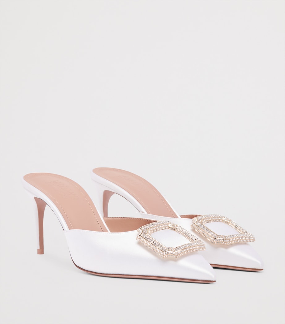 Satin Mona Mules 70 WHITE Image 3