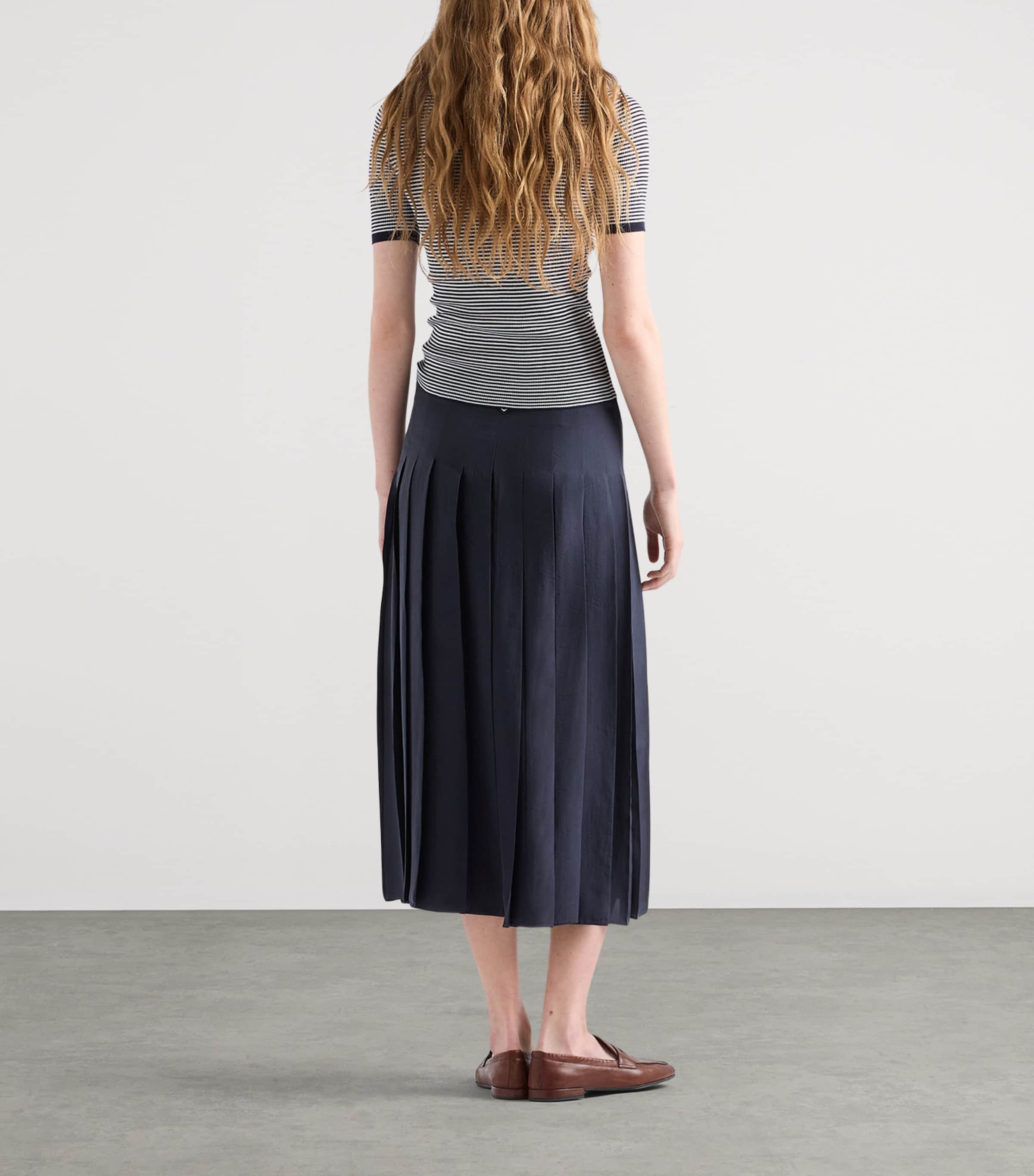 Prada Womens Silk Cropped Logo Sweater Image 4