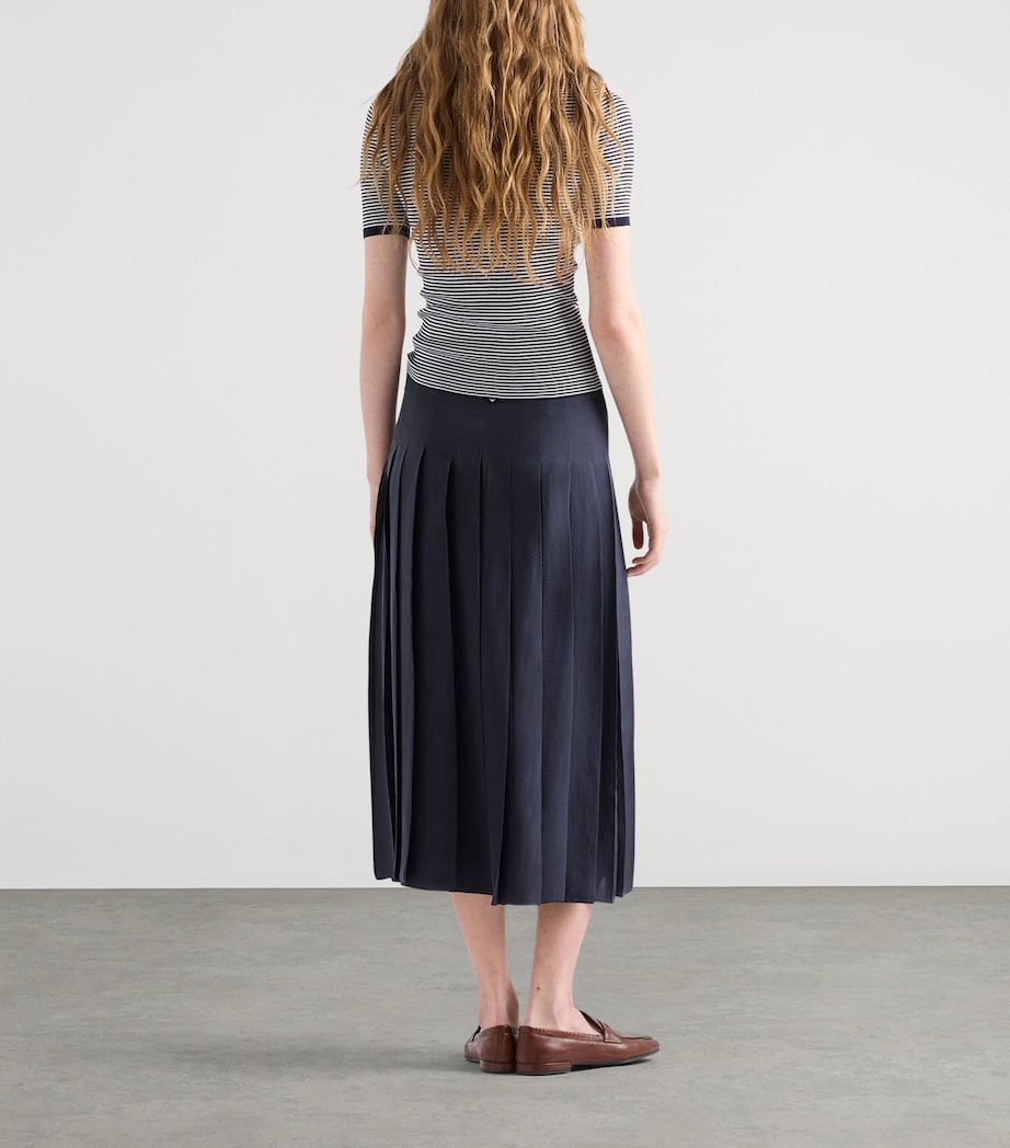 Prada Womens Silk Cropped Logo Sweater Image 4