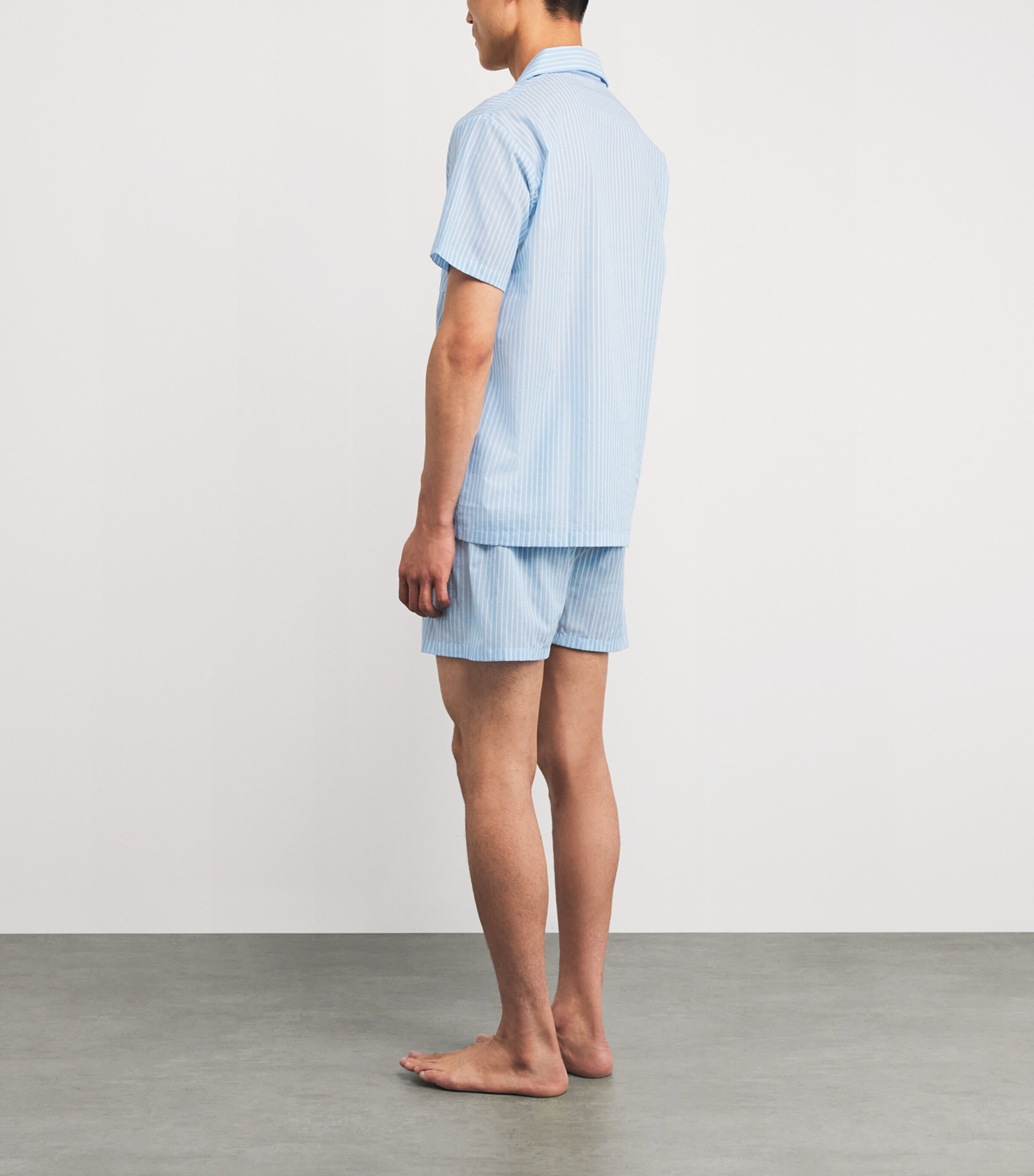 Derek Rose Mens Cotton Amalfi Pyjama Set Blue Image 3