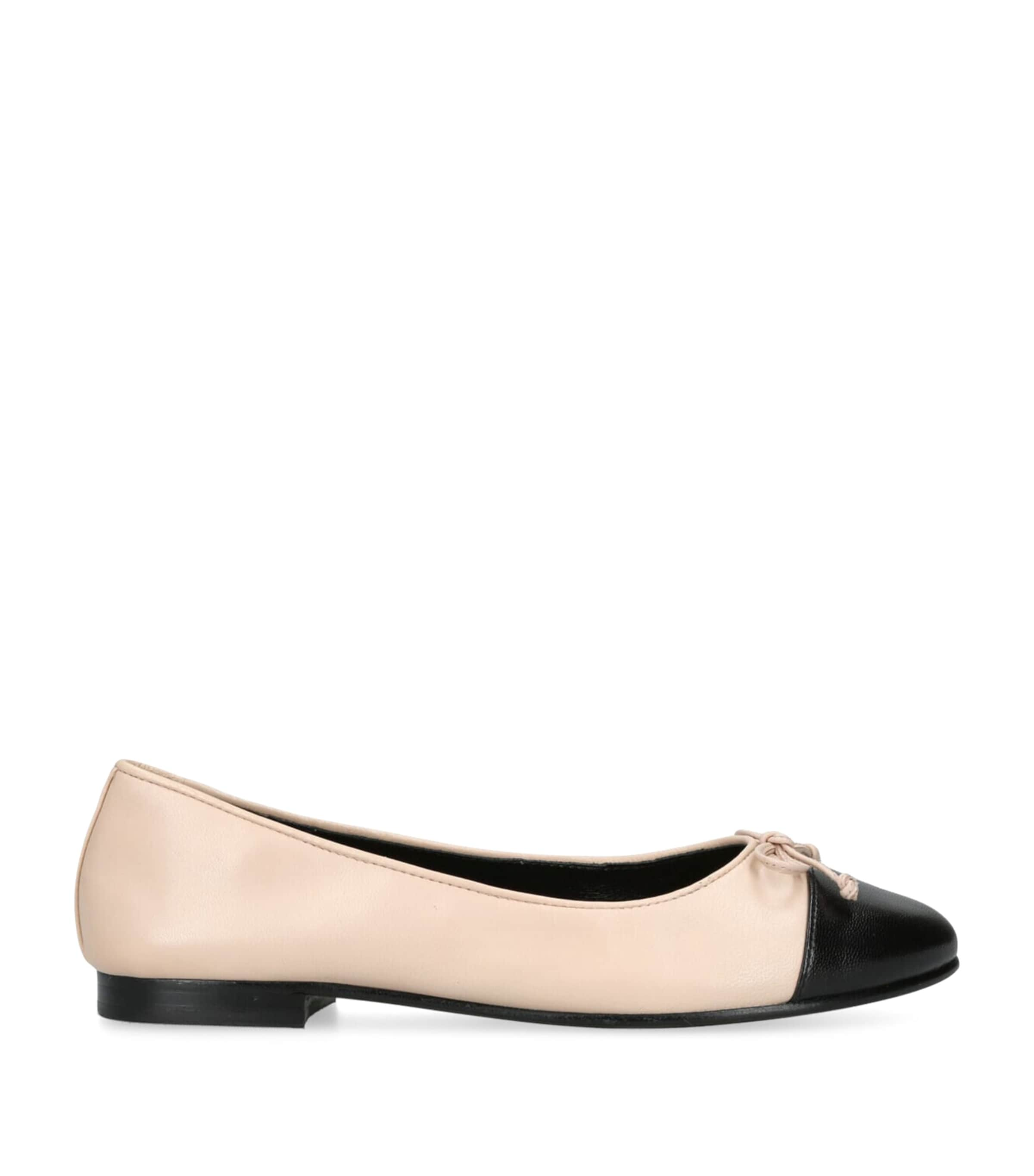 Tory Burch Leather Bow Ballet Flats In Pink