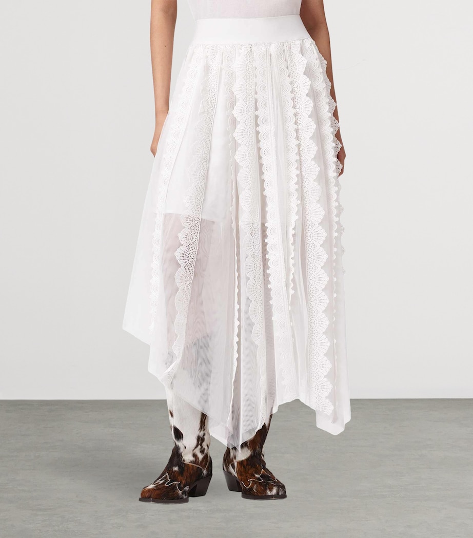AllSaints Womens Vashtie Maxi Skirt Optic White Image 3