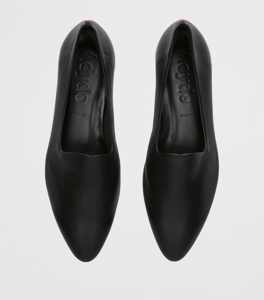 aeyde Leather Vanna Loafers Black Image 4