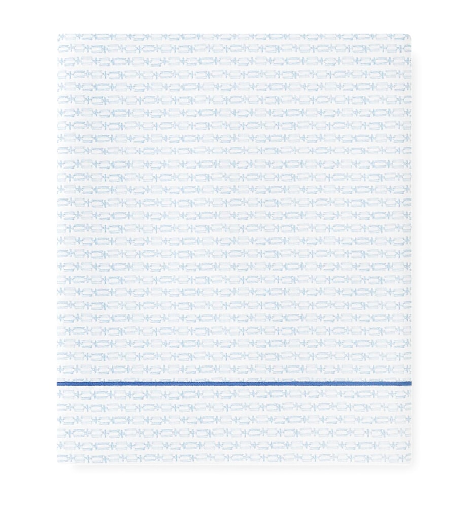 Amalia Cotton Gaia King Flat Sheet (275cm x 275cm) Ardósia (blue) Image 1