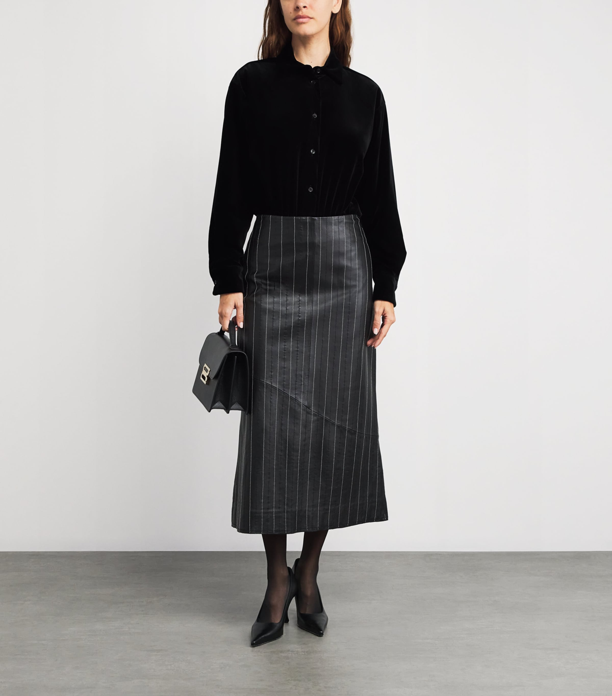 Velvet Jacket Bodysuit BLACK Image 2