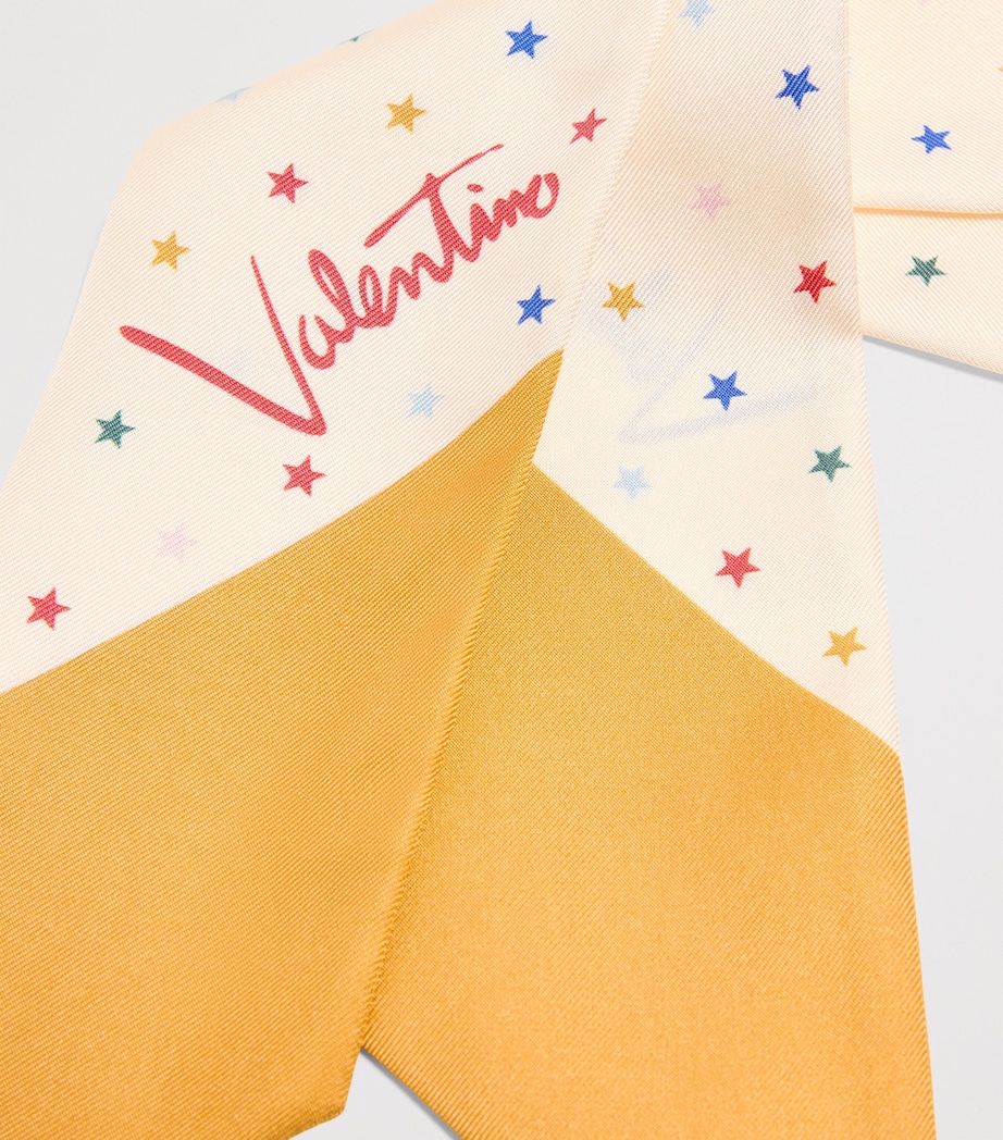 Valentino Garavani Silk Stars Skinny Scarf Image 3