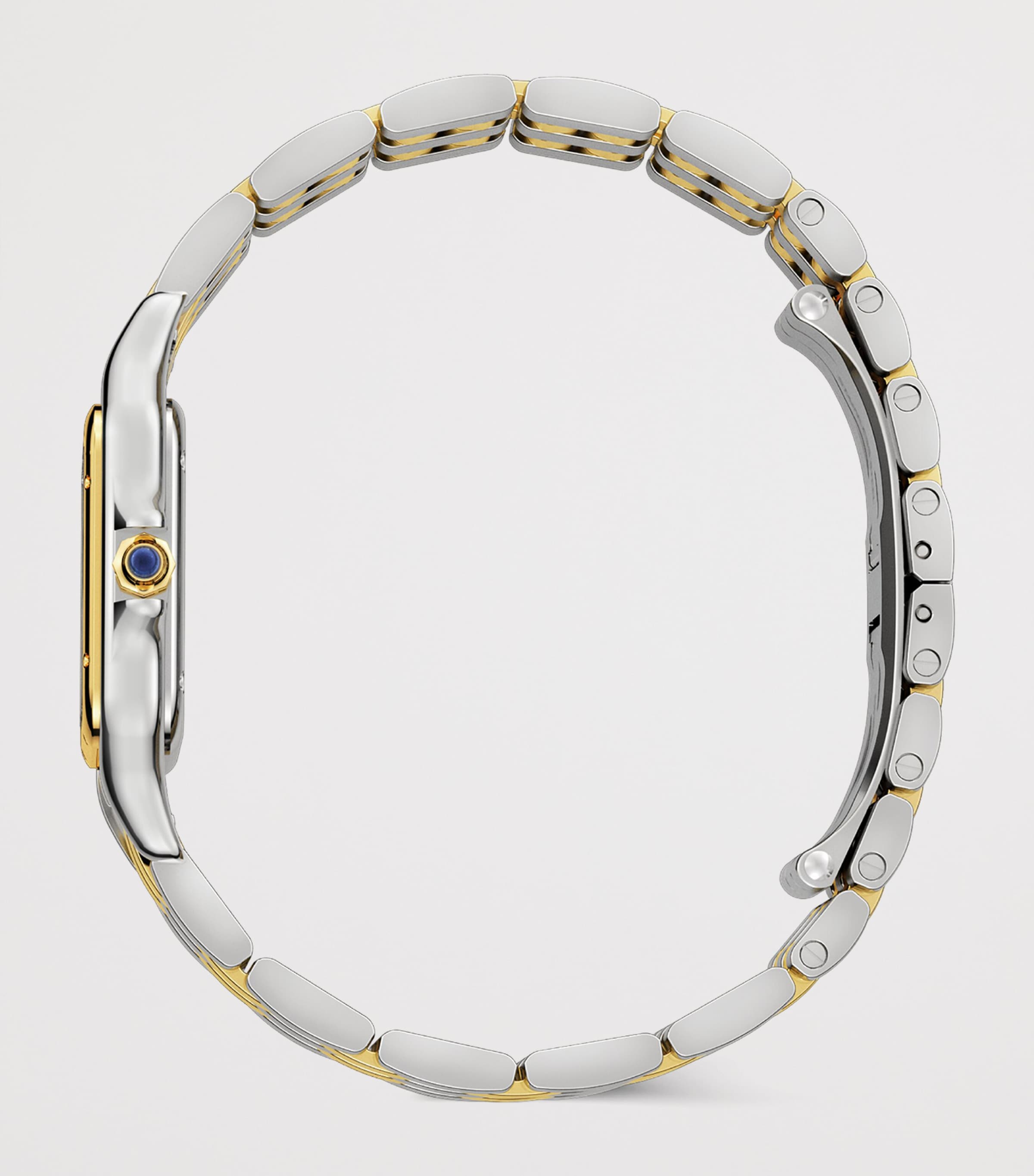 Medium Yellow Gold and Stainless Steel Panthère de Cartier Watch 27mm SILVER Image 6