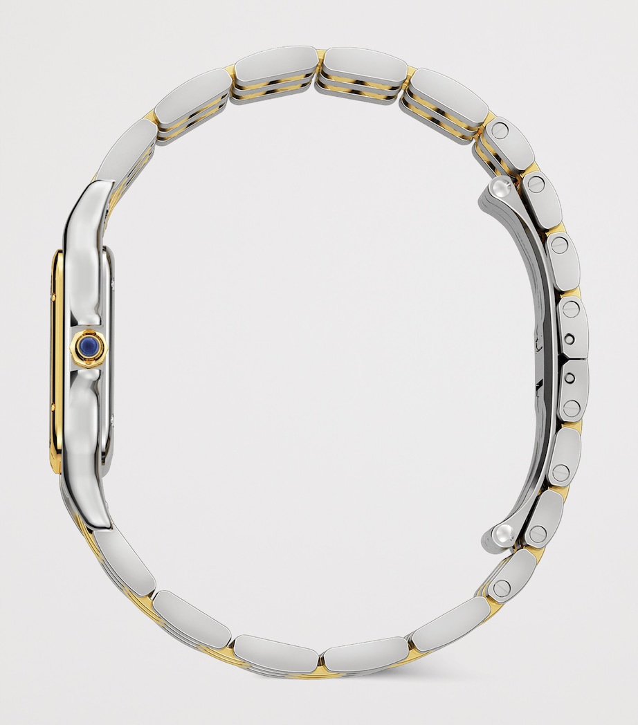 Medium Yellow Gold and Stainless Steel Panthère de Cartier Watch 27mm SILVER Image 6