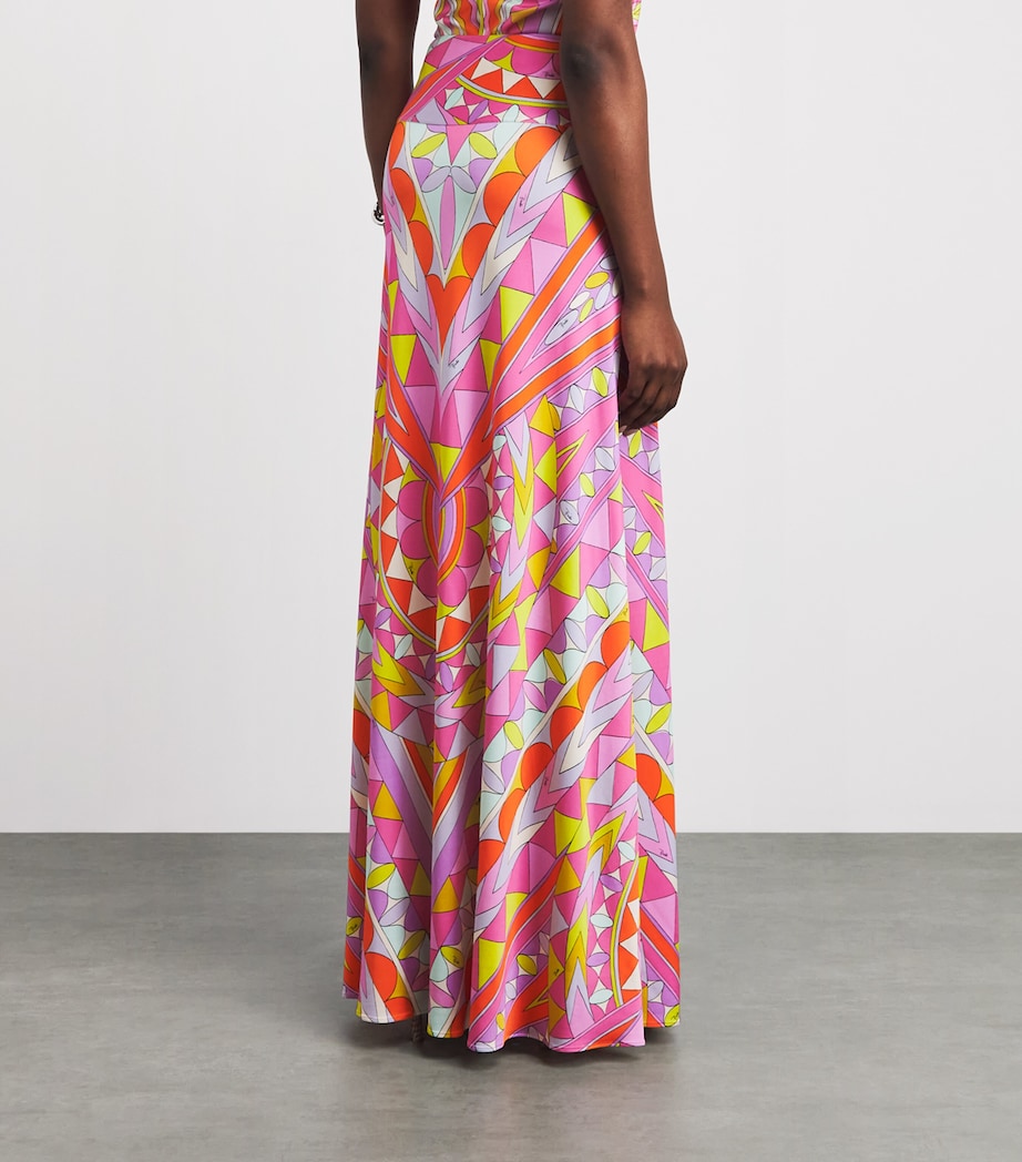 PUCCI Womens Jersey Geometric Maxi Skirt Image 5