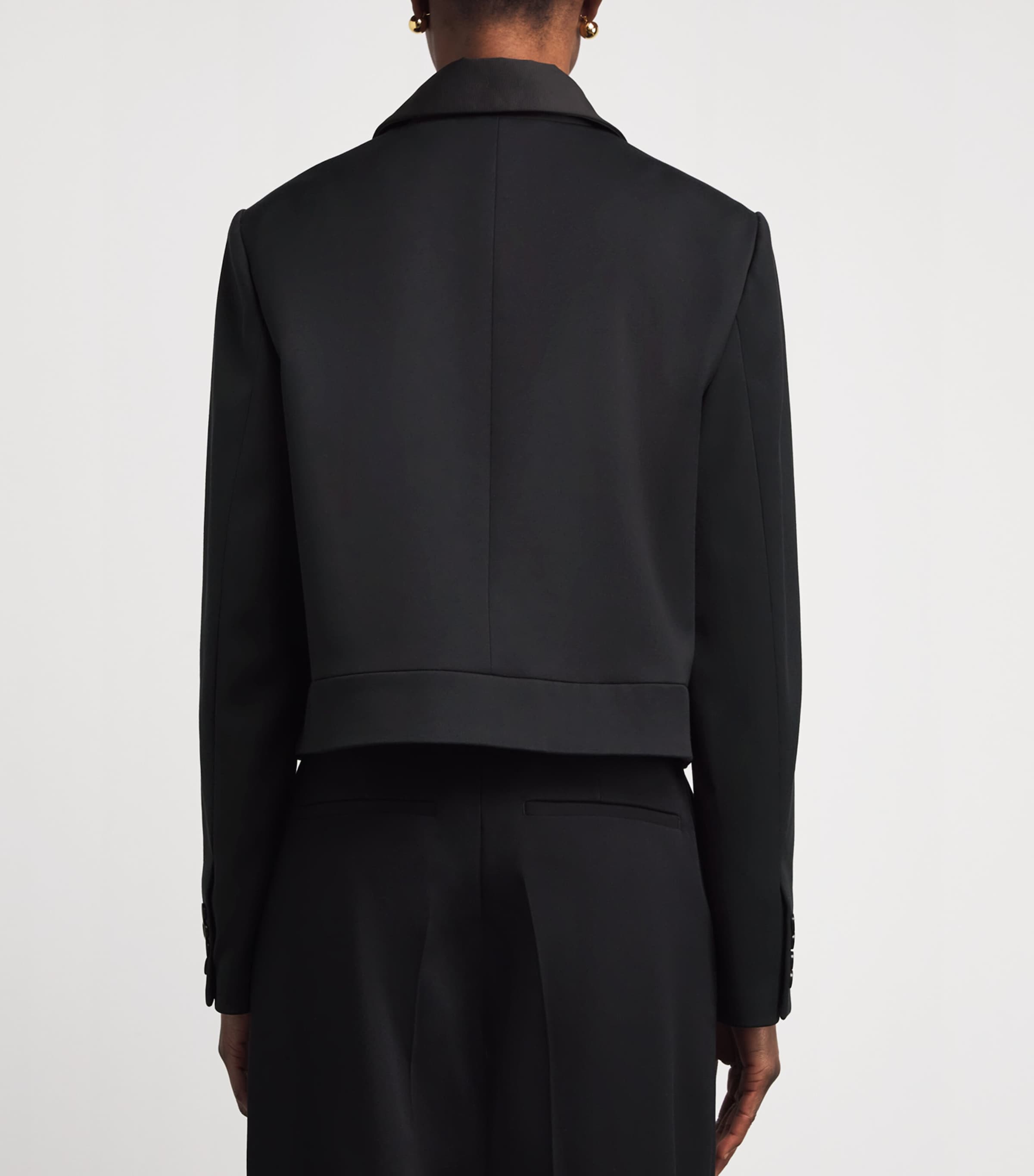 Crepe Abbe Tailored Jacket BLACK Image 4