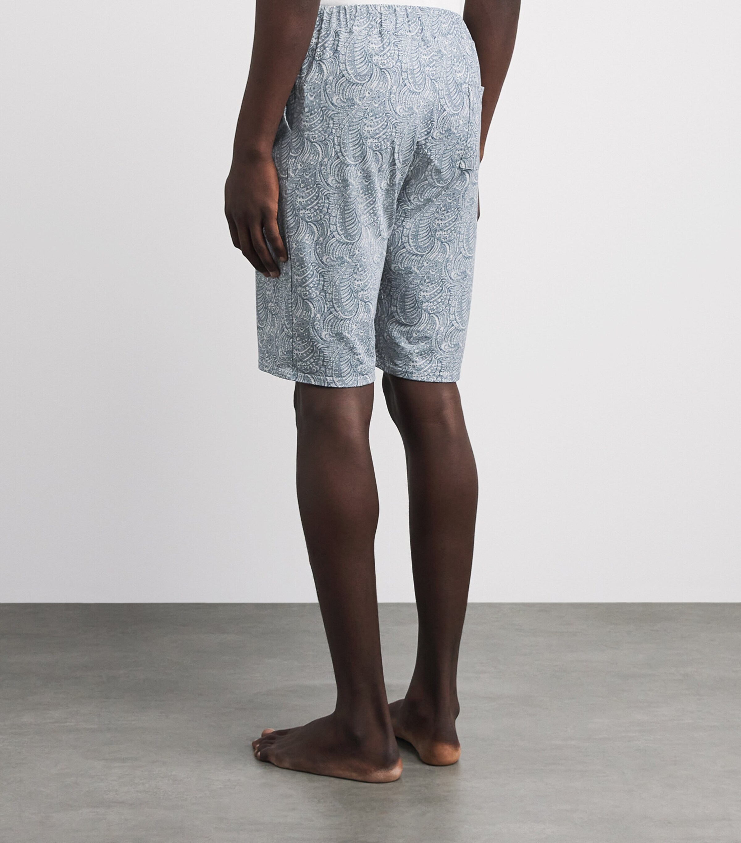 Homebody Mens Liberty Print Lounge Shorts Oscar Blue Image 5