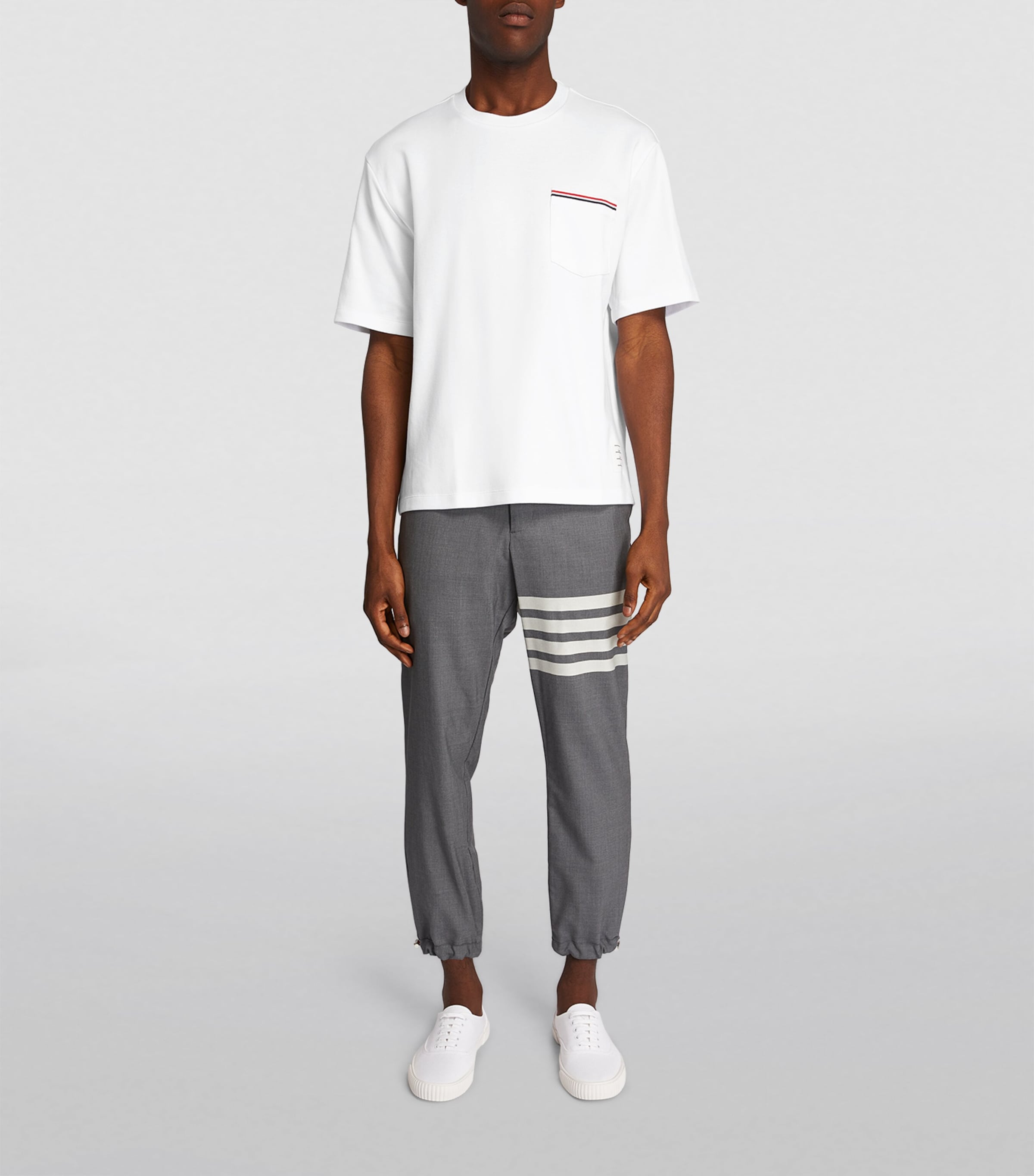 Oversized Tricolour Pocket T-Shirt WHITE Image 2