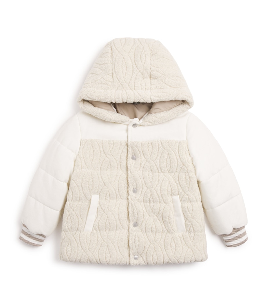 Wool-Blend Fleece Puffer Coat (2-16 Years) 101BGIVORY/BEIGE Image 1