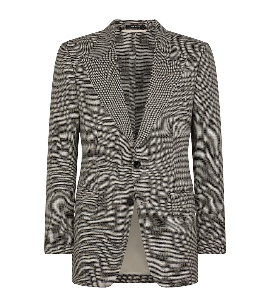 Virgin Wool-Blend Houndstooth Shelton Blazer JJA Image 1