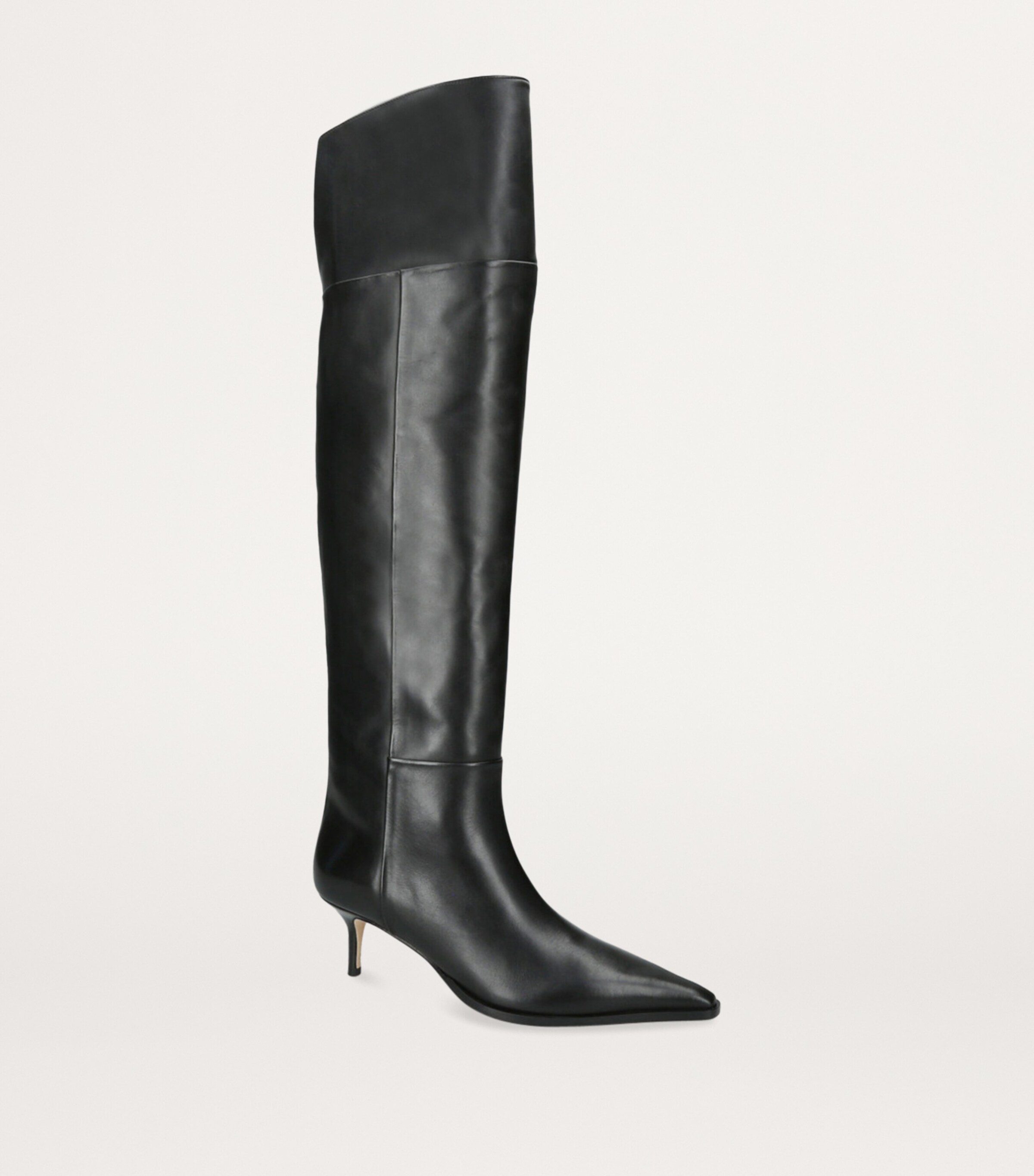 aeyde Leather Zsazsa Over-The-Knee Boots 55 Black Image 3