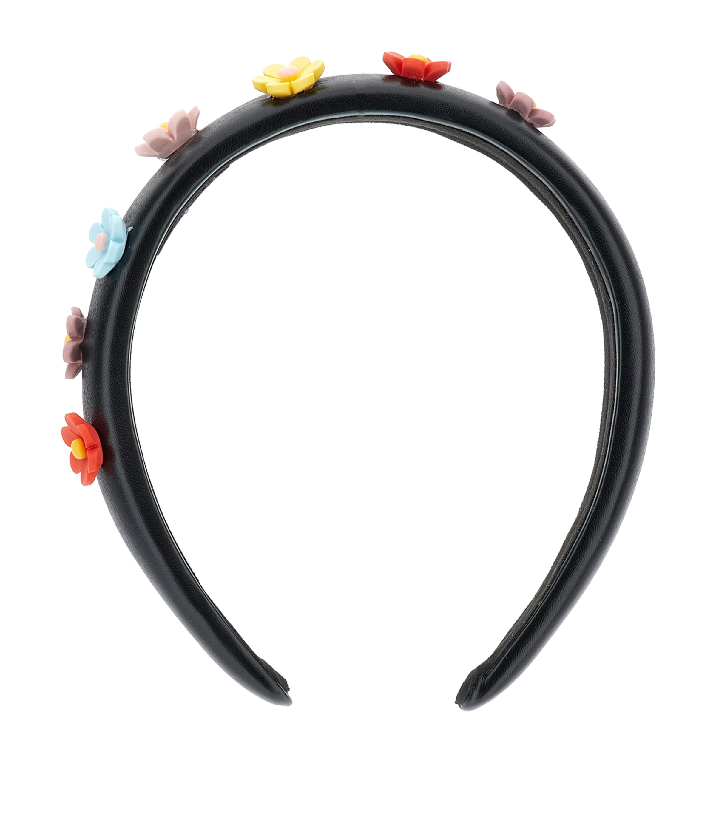 Monnalisa Kids' Flower Headband In Black