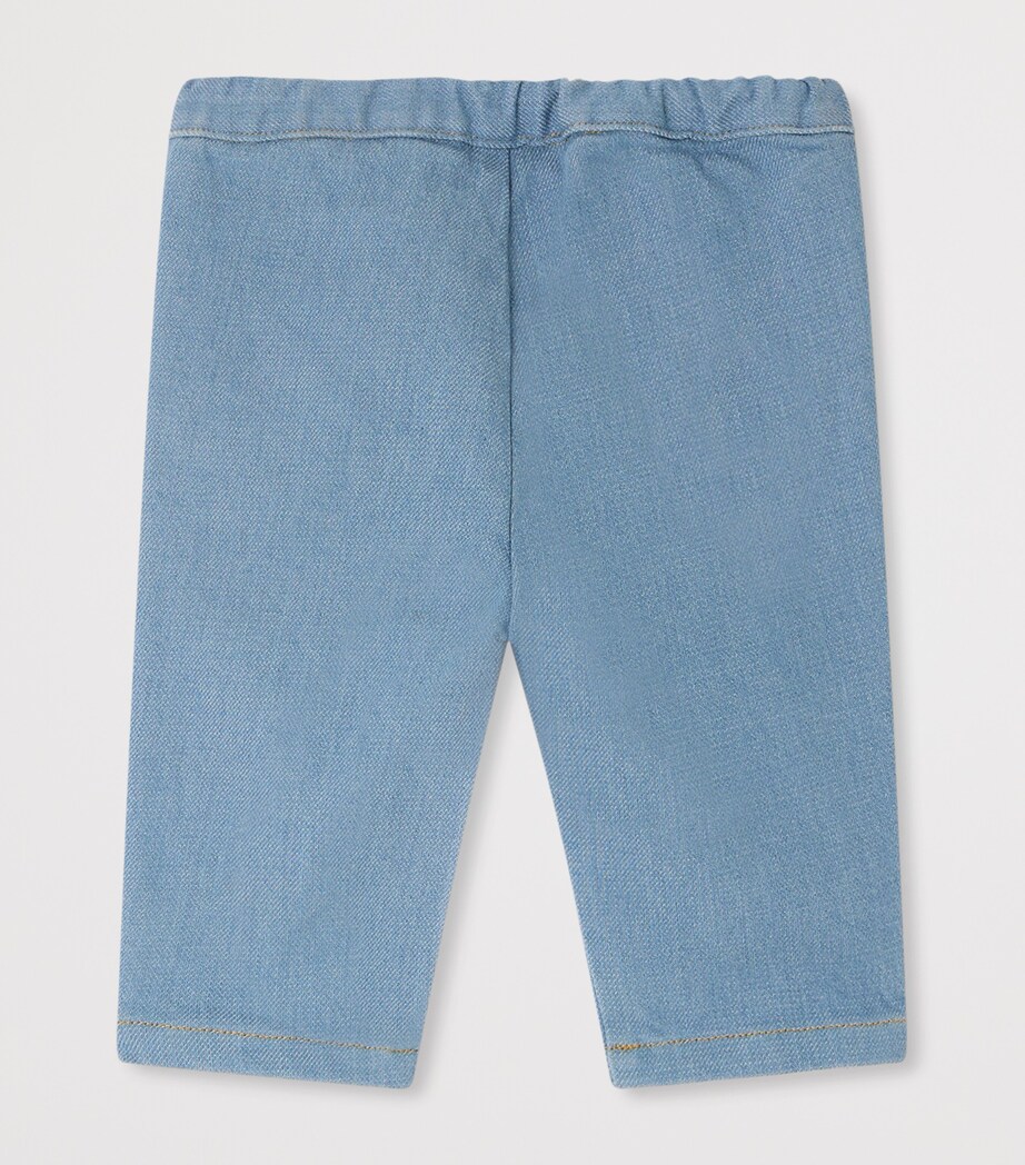 Bonpoint Organic Cotton Jeans (6-18 Months) Bleu Gris Image 2