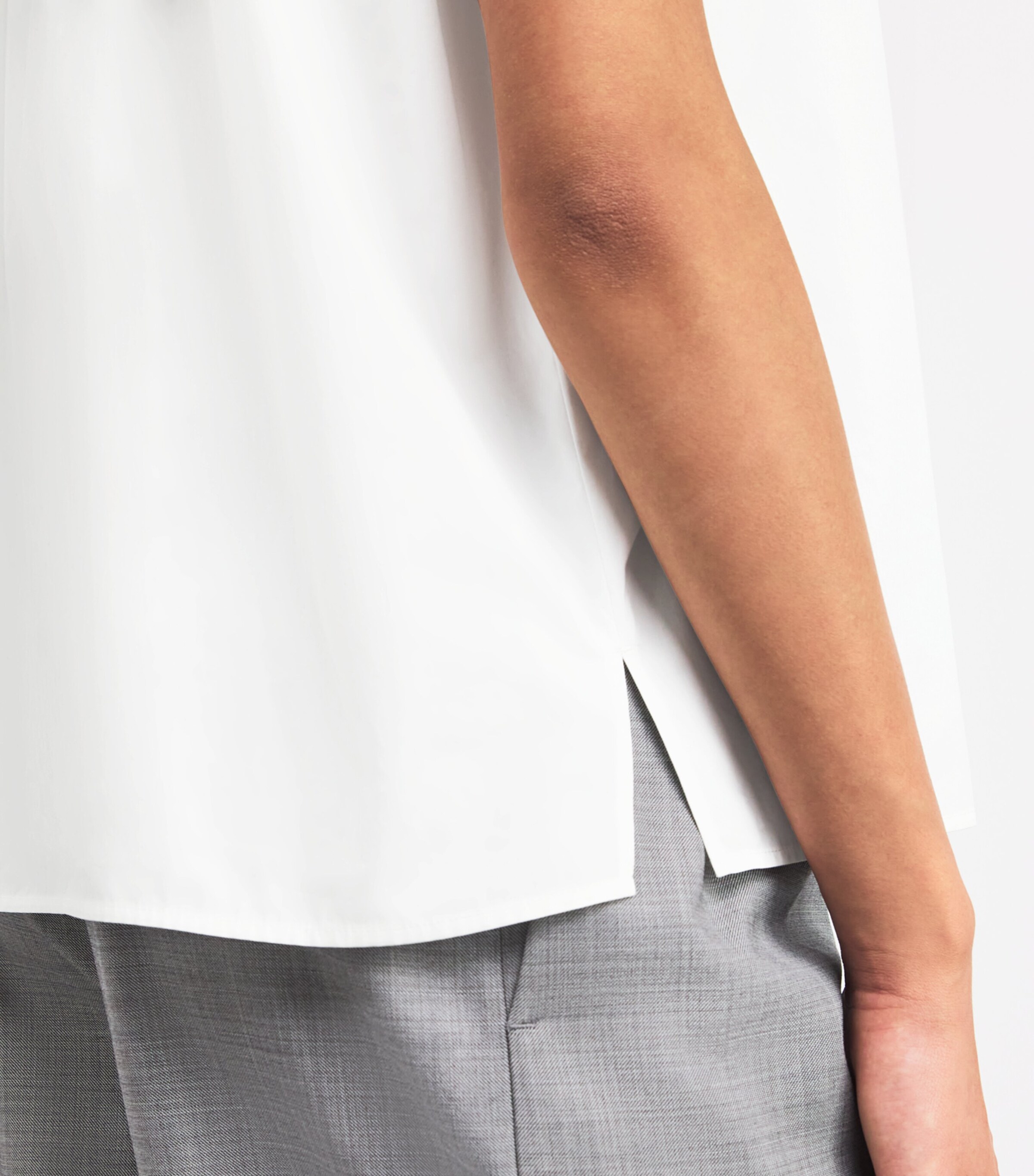 Cotton Short-Sleeve Shirt WHITE Image 6