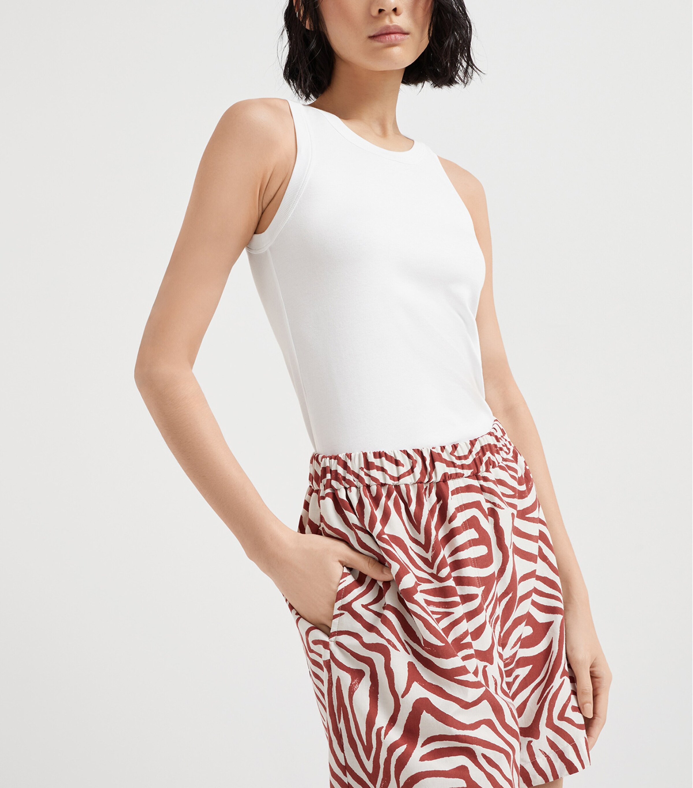 Brunello Cucinelli Cotton-Silk Printed Shorts | Harrods US