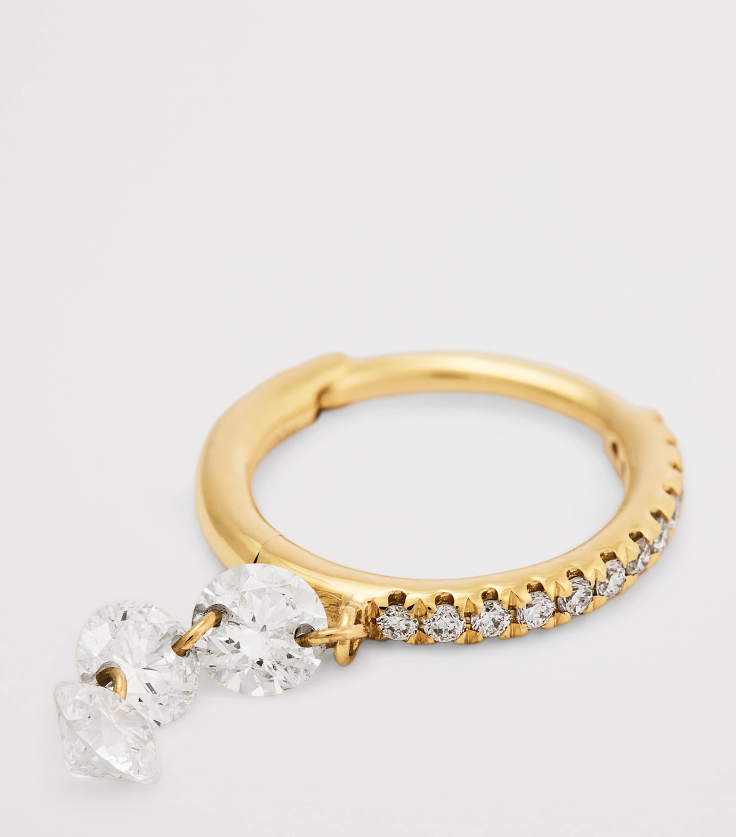 Yellow Gold and Diamond Danae Single Earring YELLOW GOLD Image 6