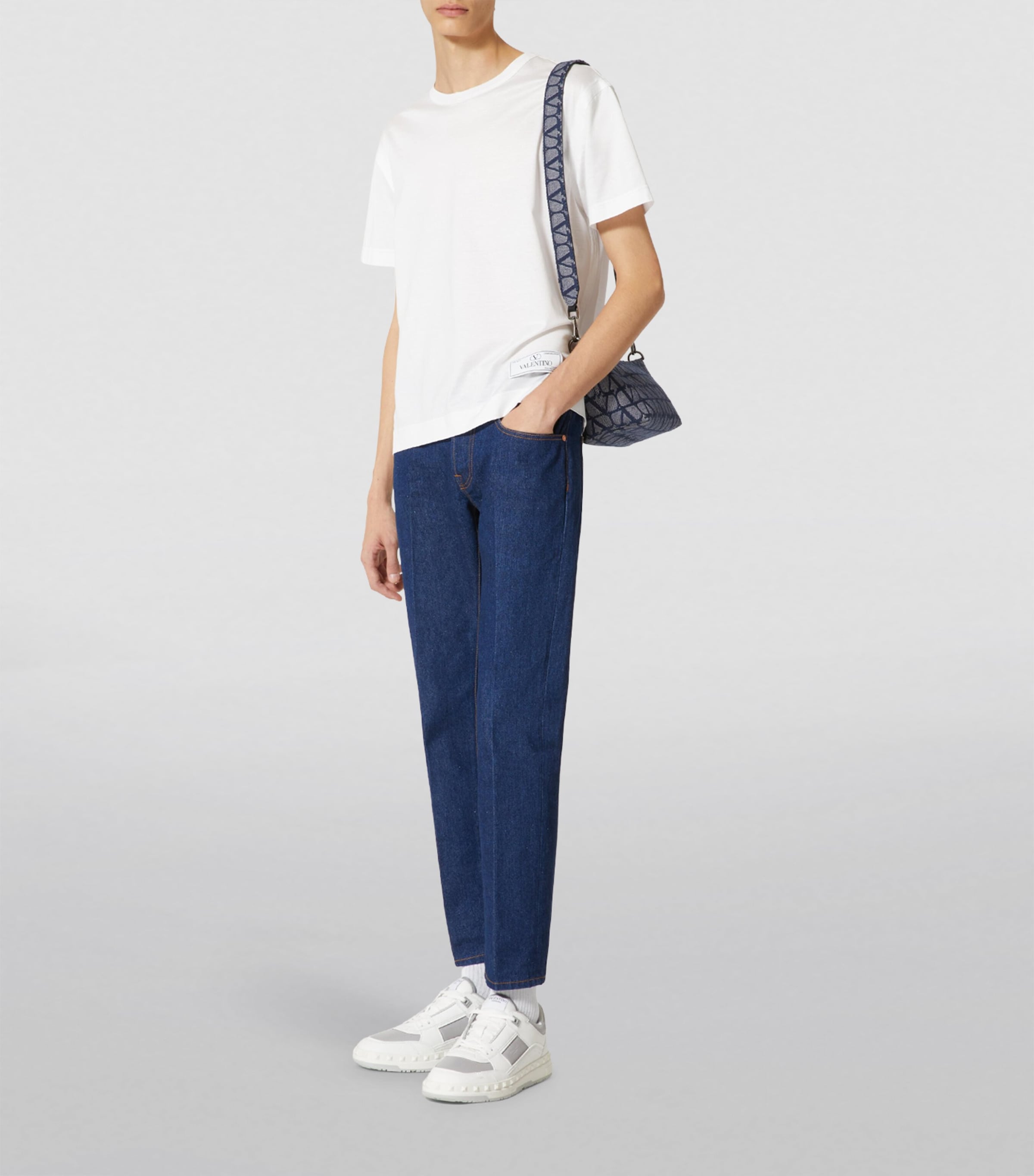 VALENTINO VIP価格 送料無料 COTTON T-SHIRT ロゴ Tシャツ 5V0MG13AAE6_0BO-4_6aea077d-