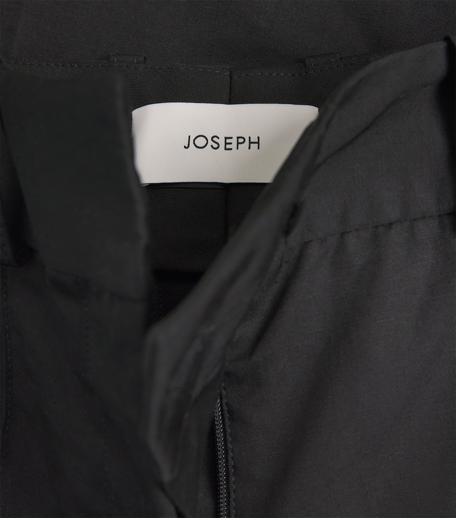 Joseph Womens Cotton-Linen Jnane Trousers Black Image 6