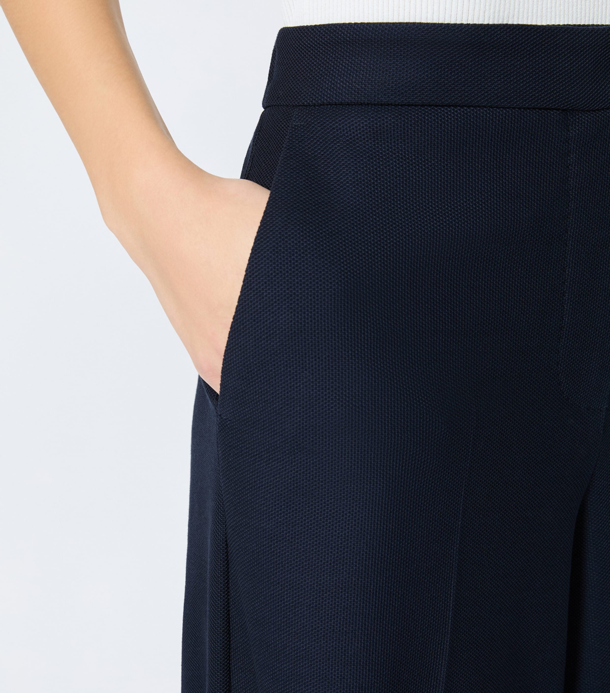 Max Mara Womens Cotton Wide-Leg Trousers Ultramarine Image 5