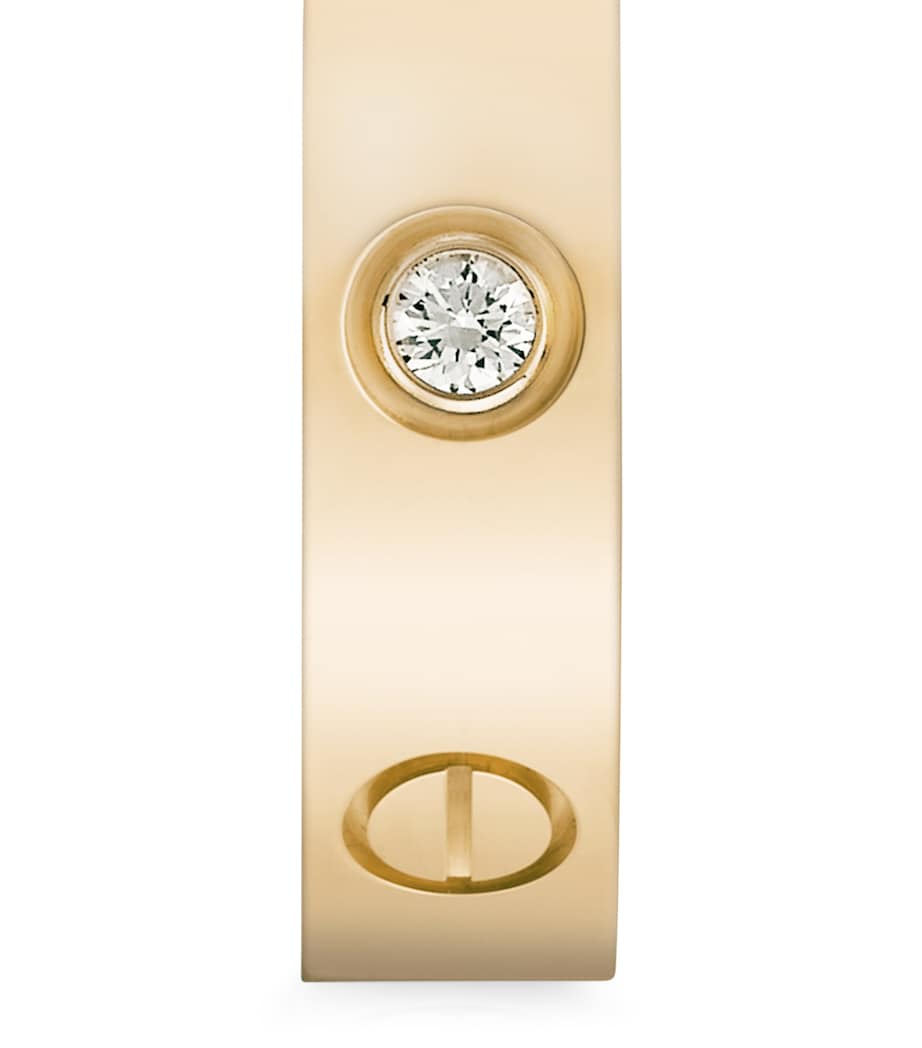 Yellow Gold and Diamond LOVE Wedding Band MULTI Image 5