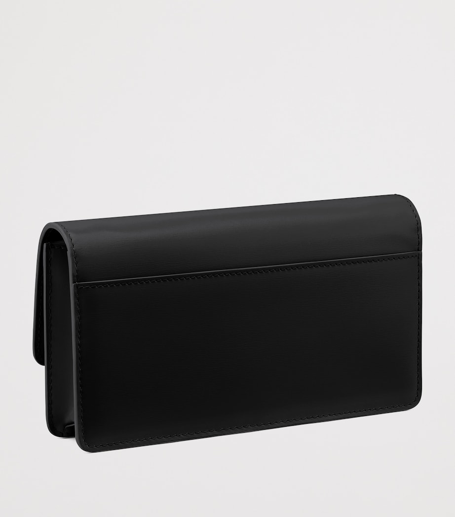 Leather Roma Clutch Bag BLACK Image 2