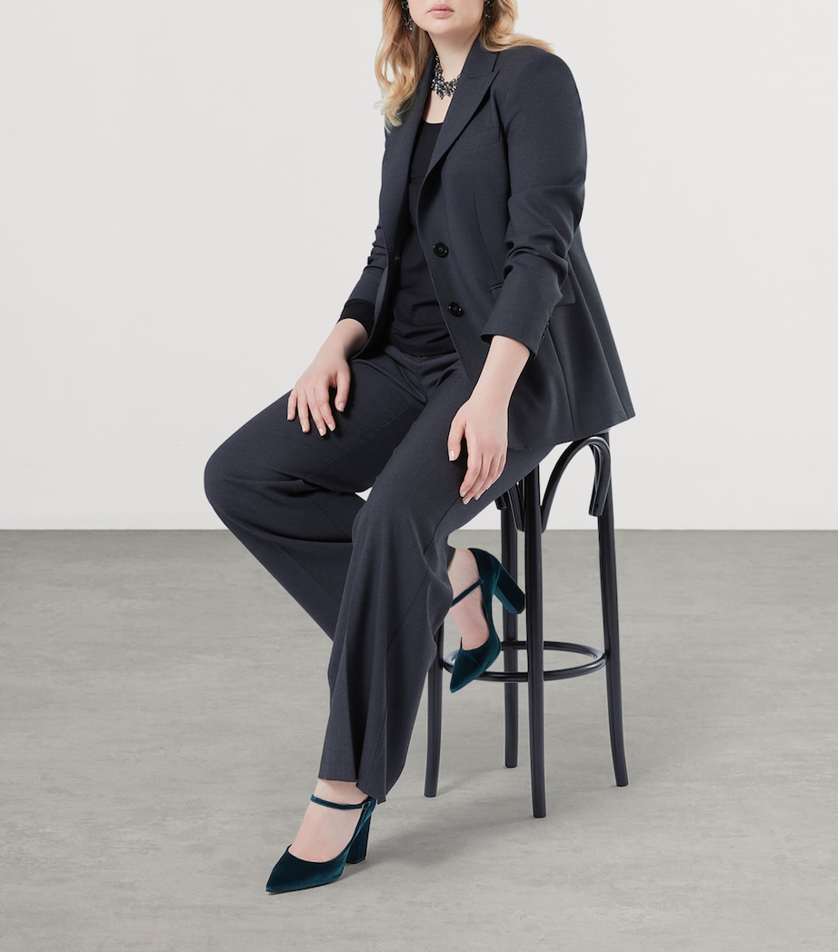 Virgin Wool Goloso Tailored Trousers DARK GREY Image 4