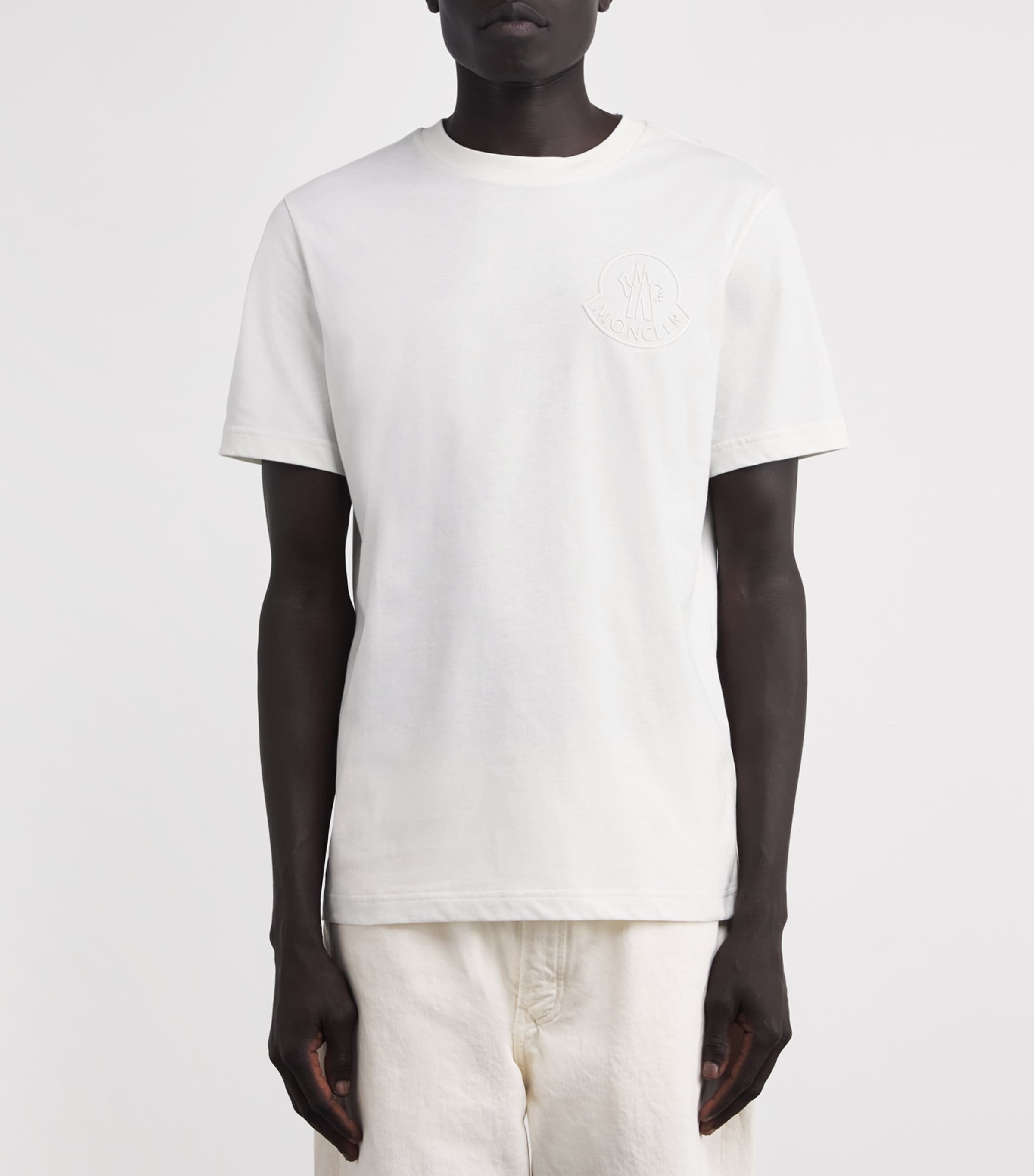 Moncler Cotton Flocked Logo T-Shirt | Harrods US