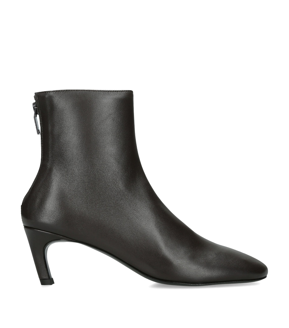 Toteme Leather Ankle Boots 60 Black Image 1