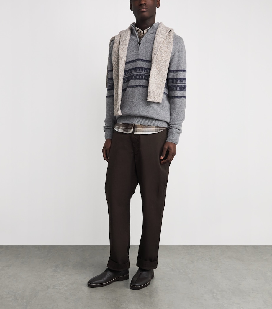 Lambswool Kepwick Half-Zip Sweater GY52 GREY MARL Image 2