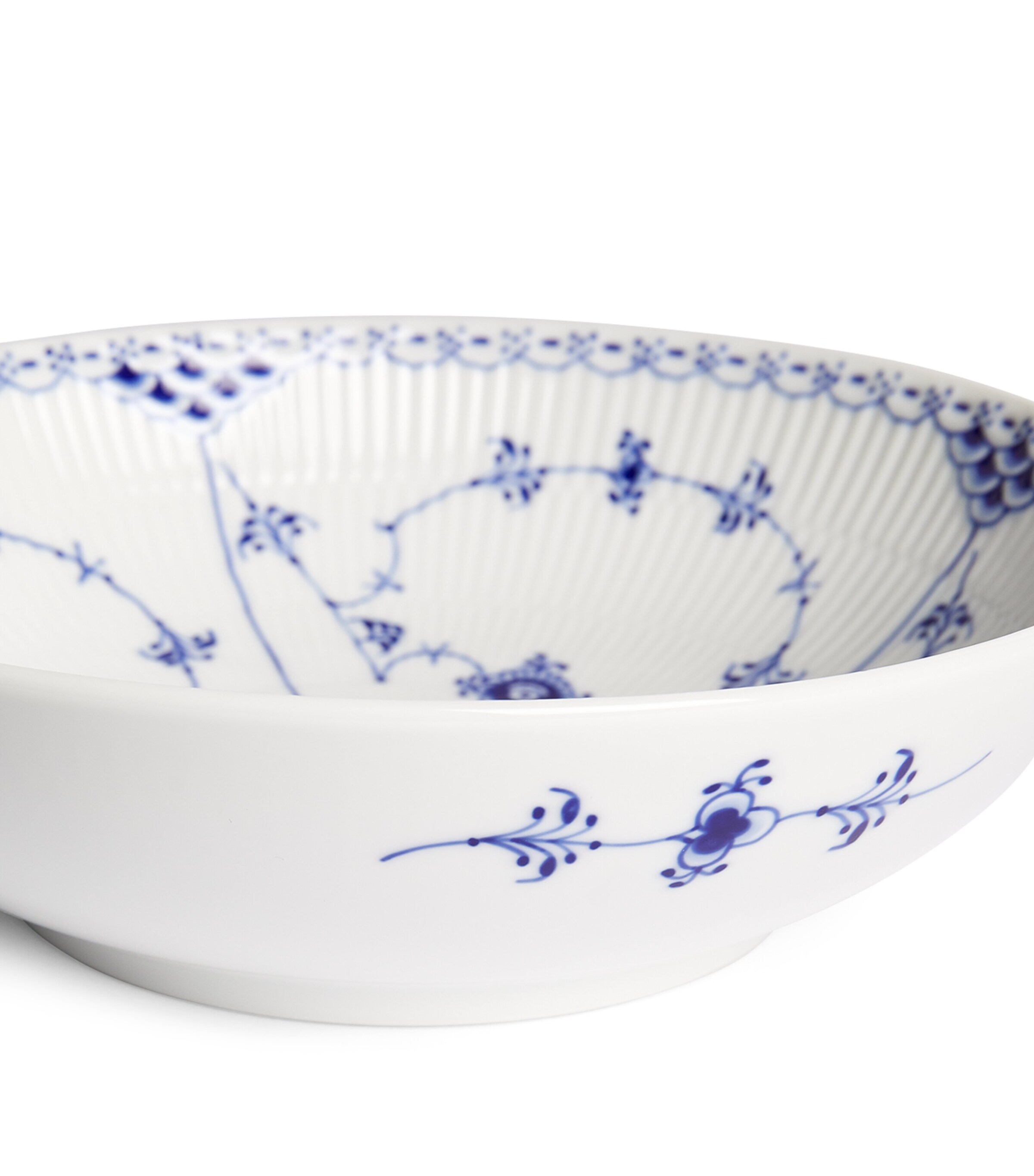 Blue Fluted Half Lace Bowl (21cm) BLUE Image 2