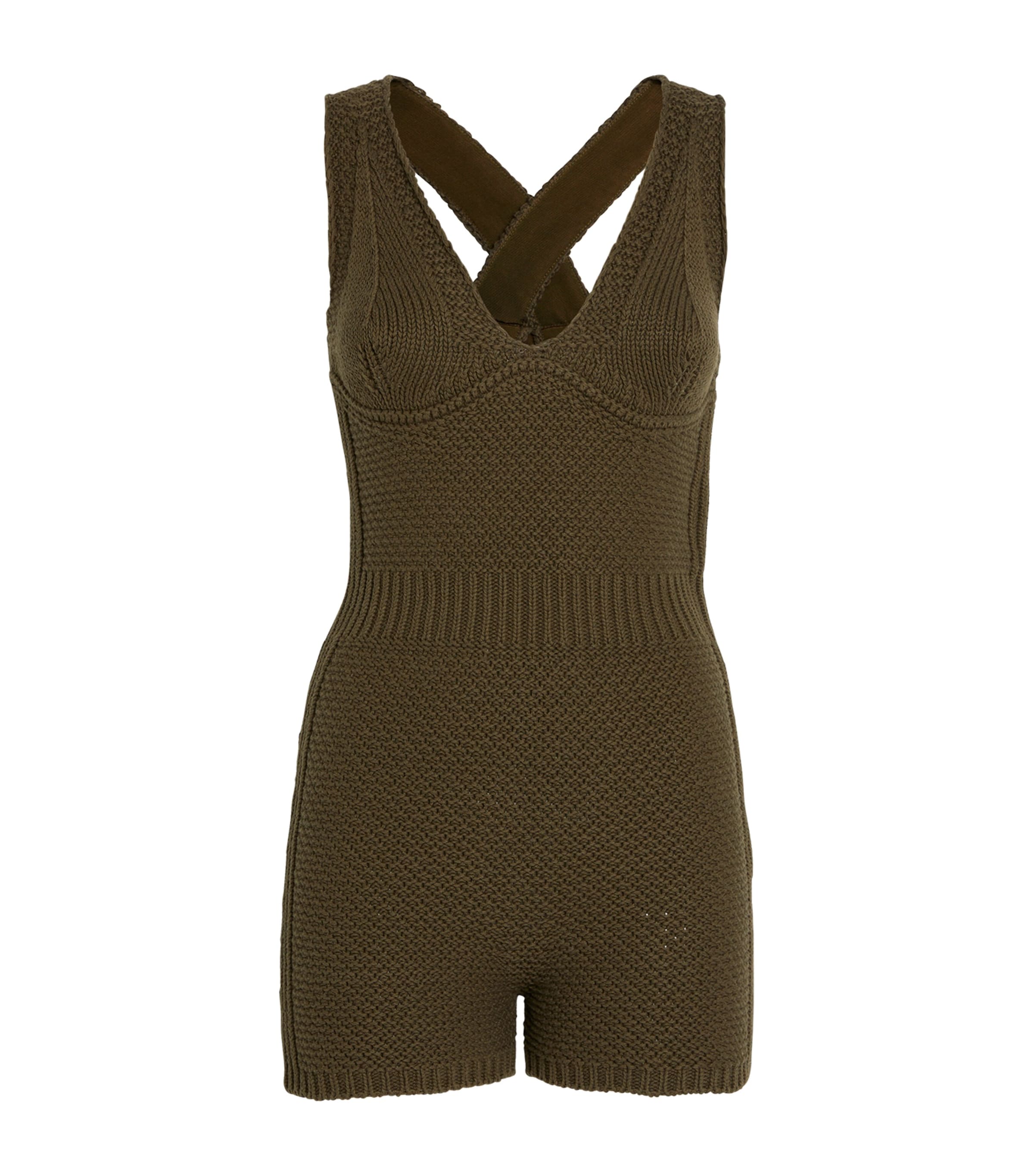 Max Mara Crochet Playsuit In Brown