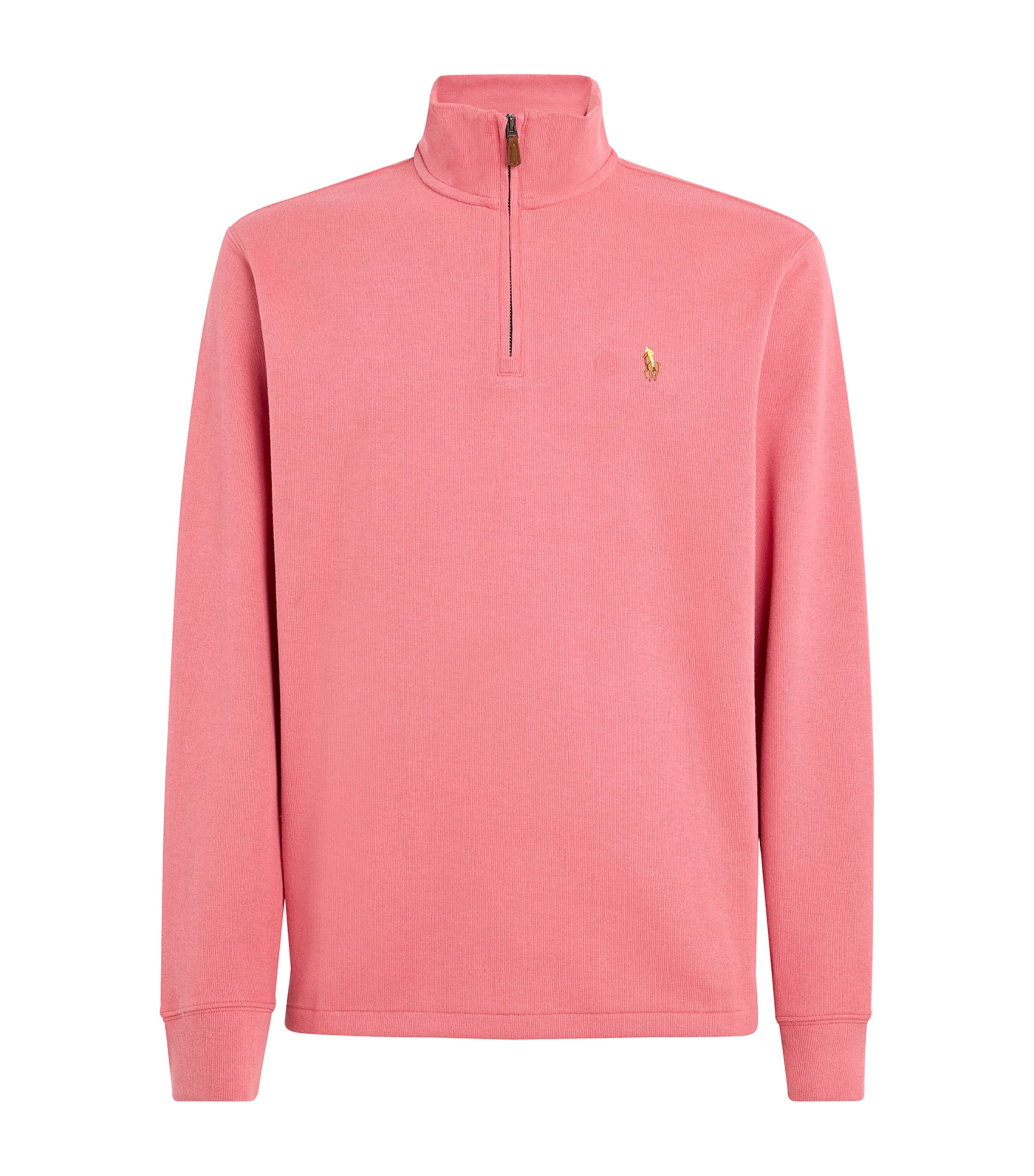 Polo Ralph Lauren Cotton Quarter-zip Sweater In Red