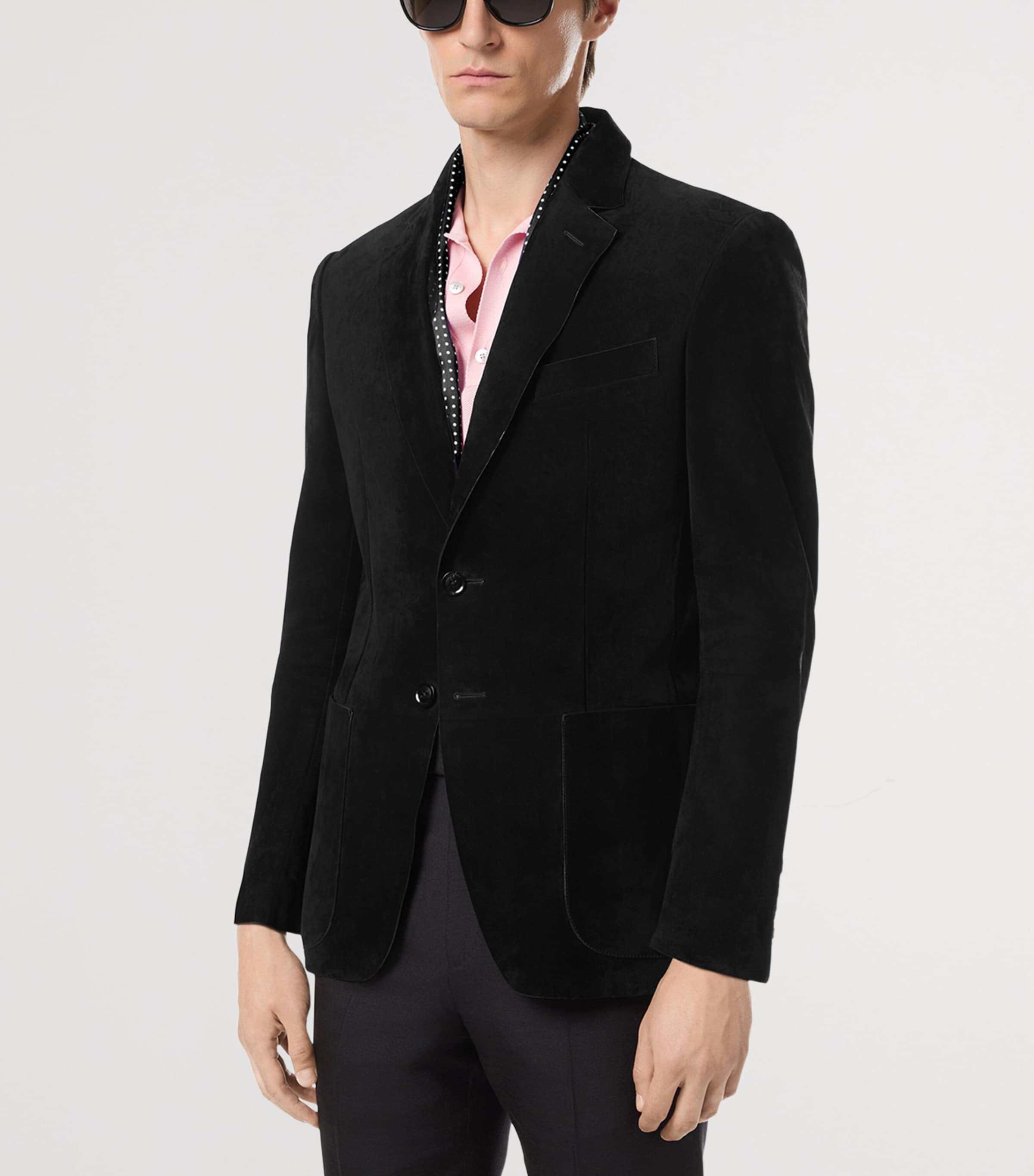 Suede Single-Breasted Blazer NAA Image 2
