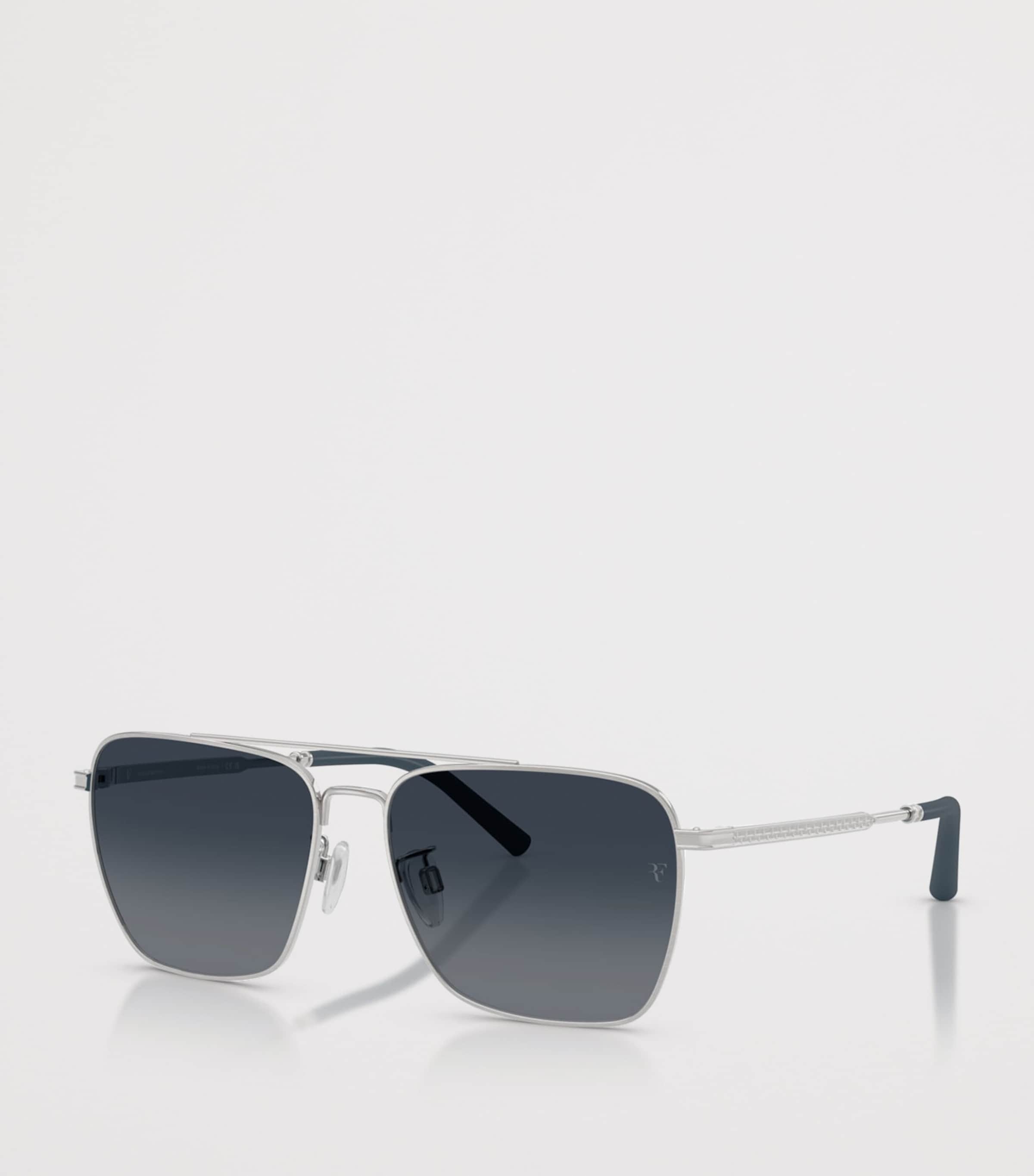 Oliver Peoples Metal R-15 Square Sunglasses Silver Image 8