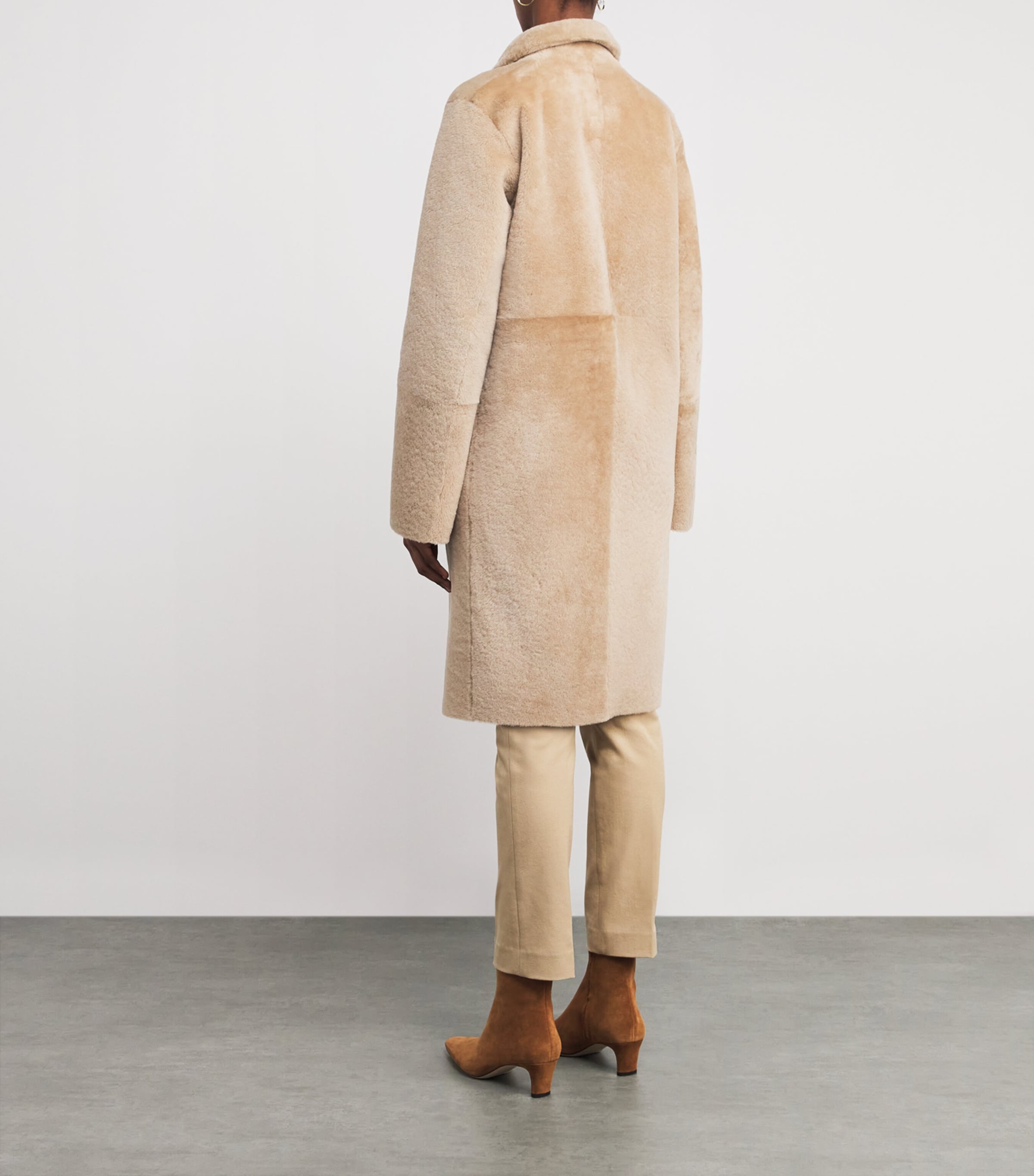 Shearling Reversible Brittany Coat POWDER Image 3