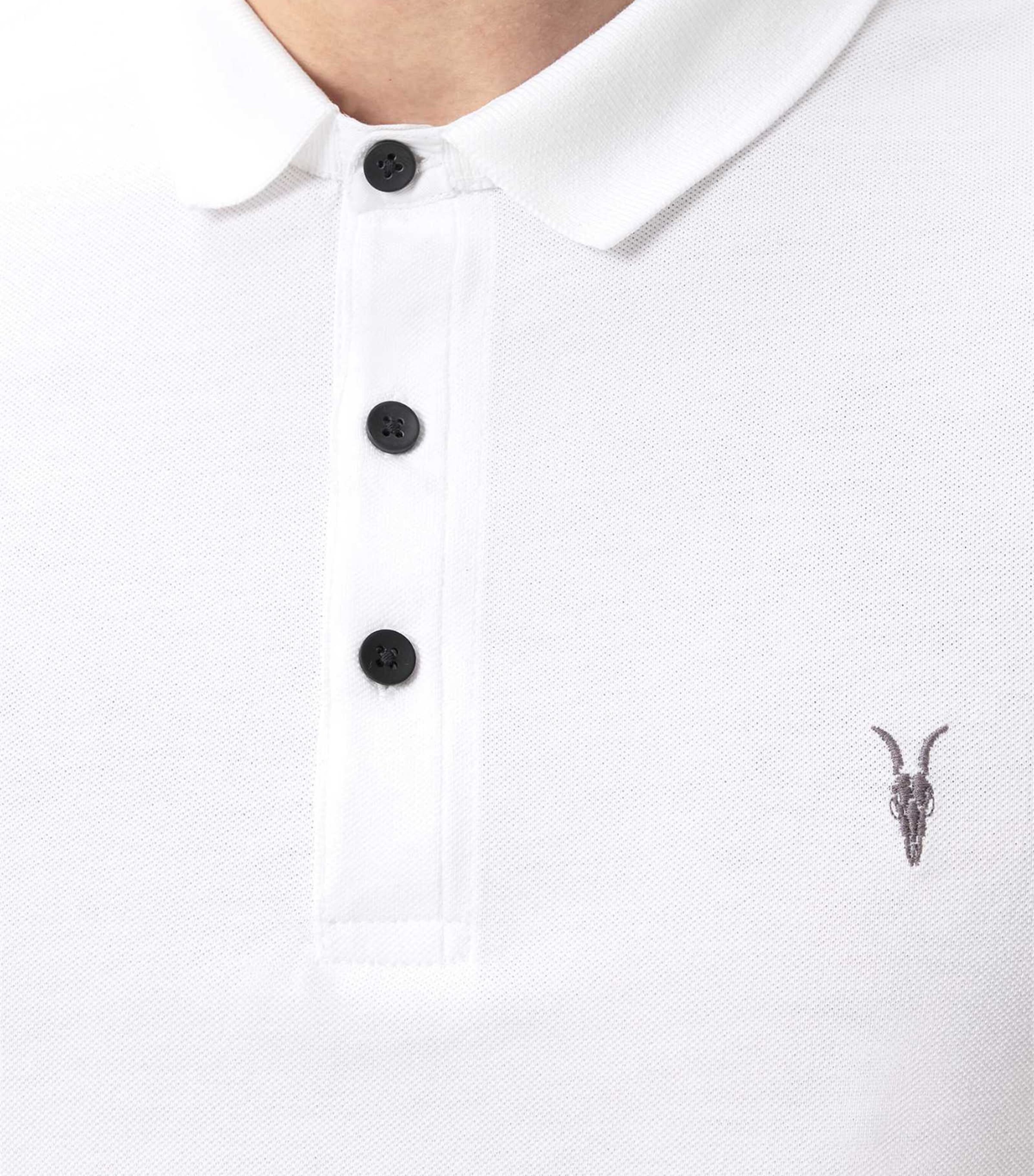 AllSaints Mens Organic Cotton Reform Polo Shirts (Set of 2) White/pitch Green Image 5