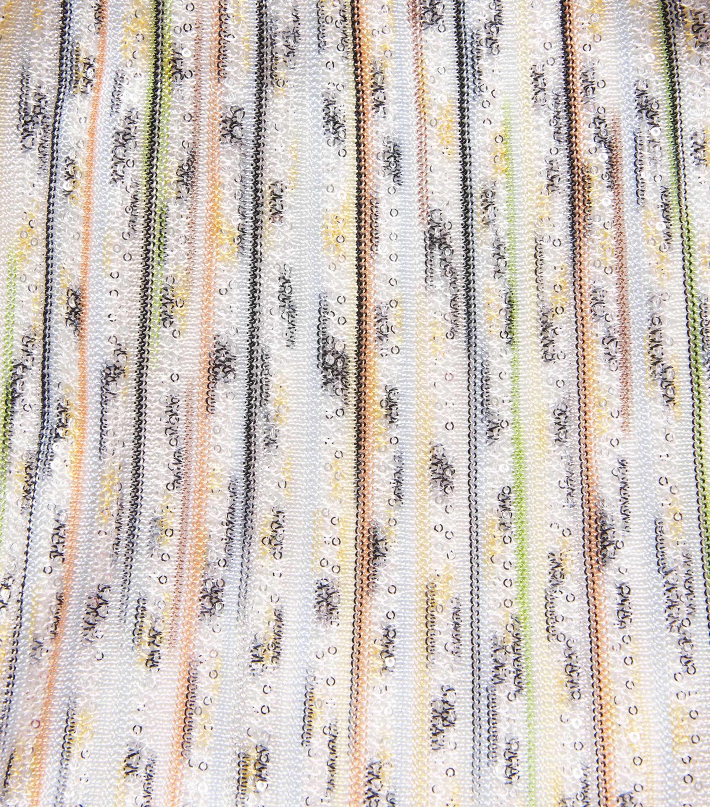 Lamé Embellished Maxi Skirt SMSMC LGHT ORNGE/GRN Image 5