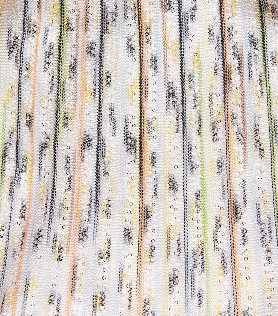 Lamé Embellished Maxi Skirt SMSMC LGHT ORNGE/GRN Image 5