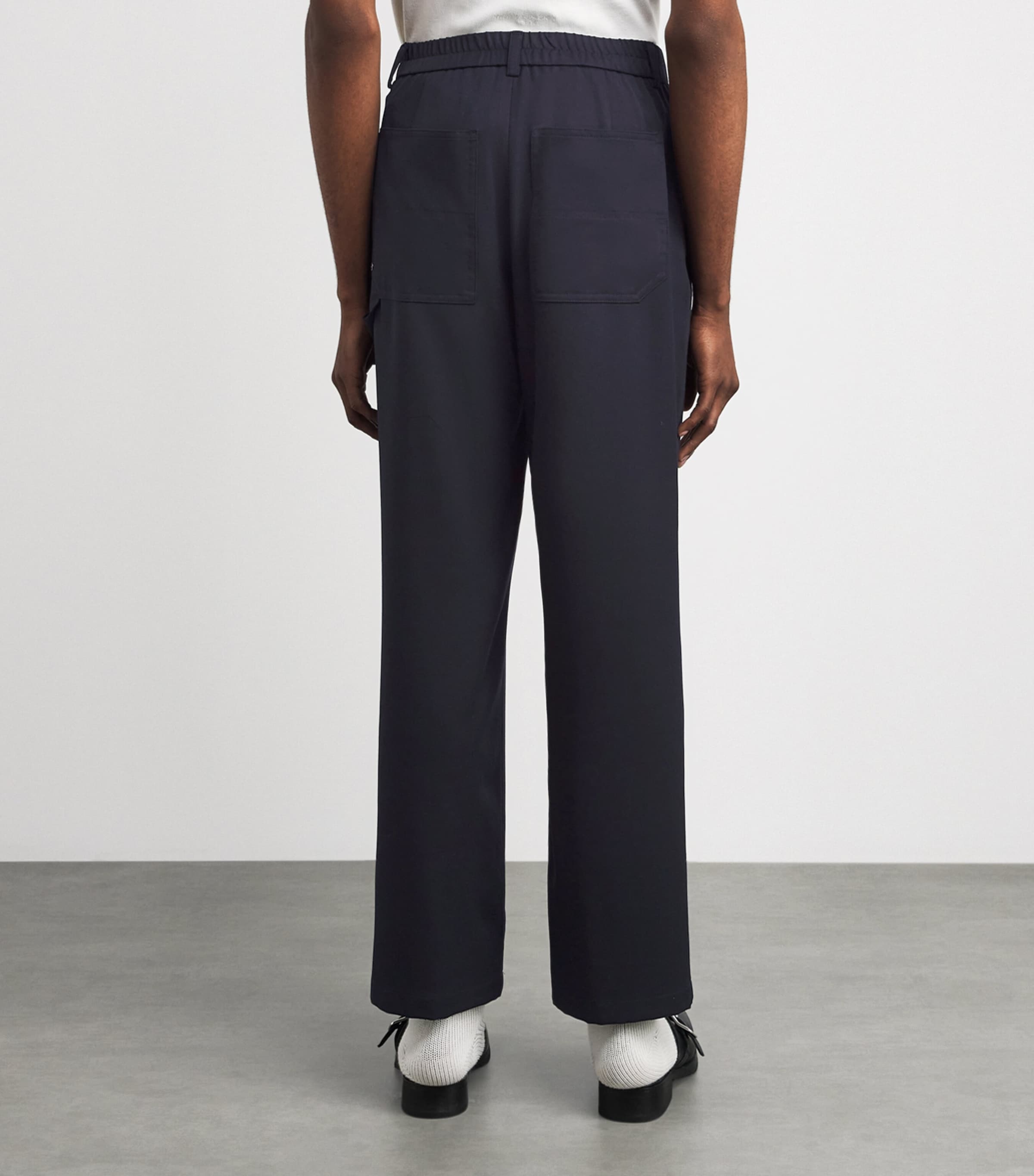 Wooyoungmi Mens Wool Five-Pocket Trousers Navy Image 5